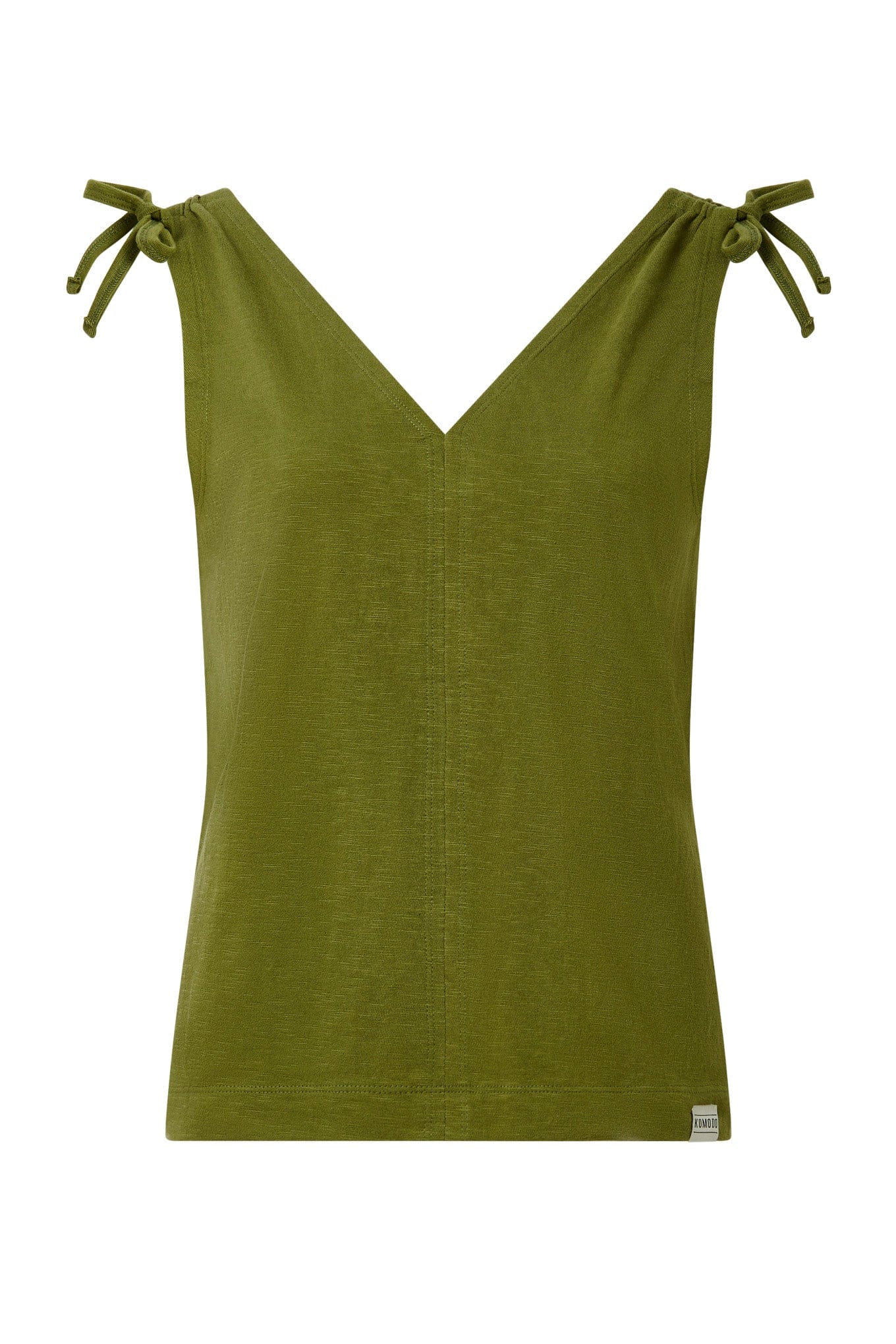 Celia Women's Organic Cotton T-Shirt - Eco-Friendly Green V-Neck Top for Casual Wear & Everyday Outfits