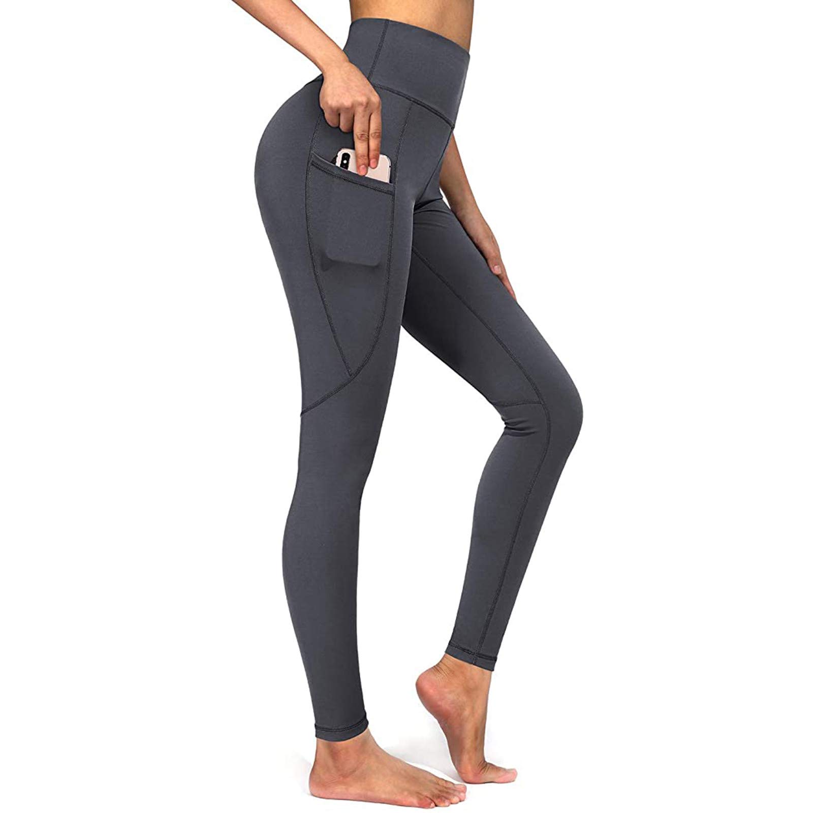 AJIUHE High Waist Tummy Control Workout Leggings for Women - Yoga Pants with Pockets, Athletic Print Fitness Leggings - Perfect for Gym, Running, Yoga & Everyday Wear