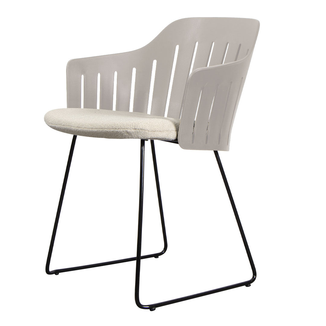 Premium Outdoor Lounge Chair with Sled Base & Comfortable Seat Cushion - Perfect for Patio, Garden, Poolside Relaxation and Backyard Lounging