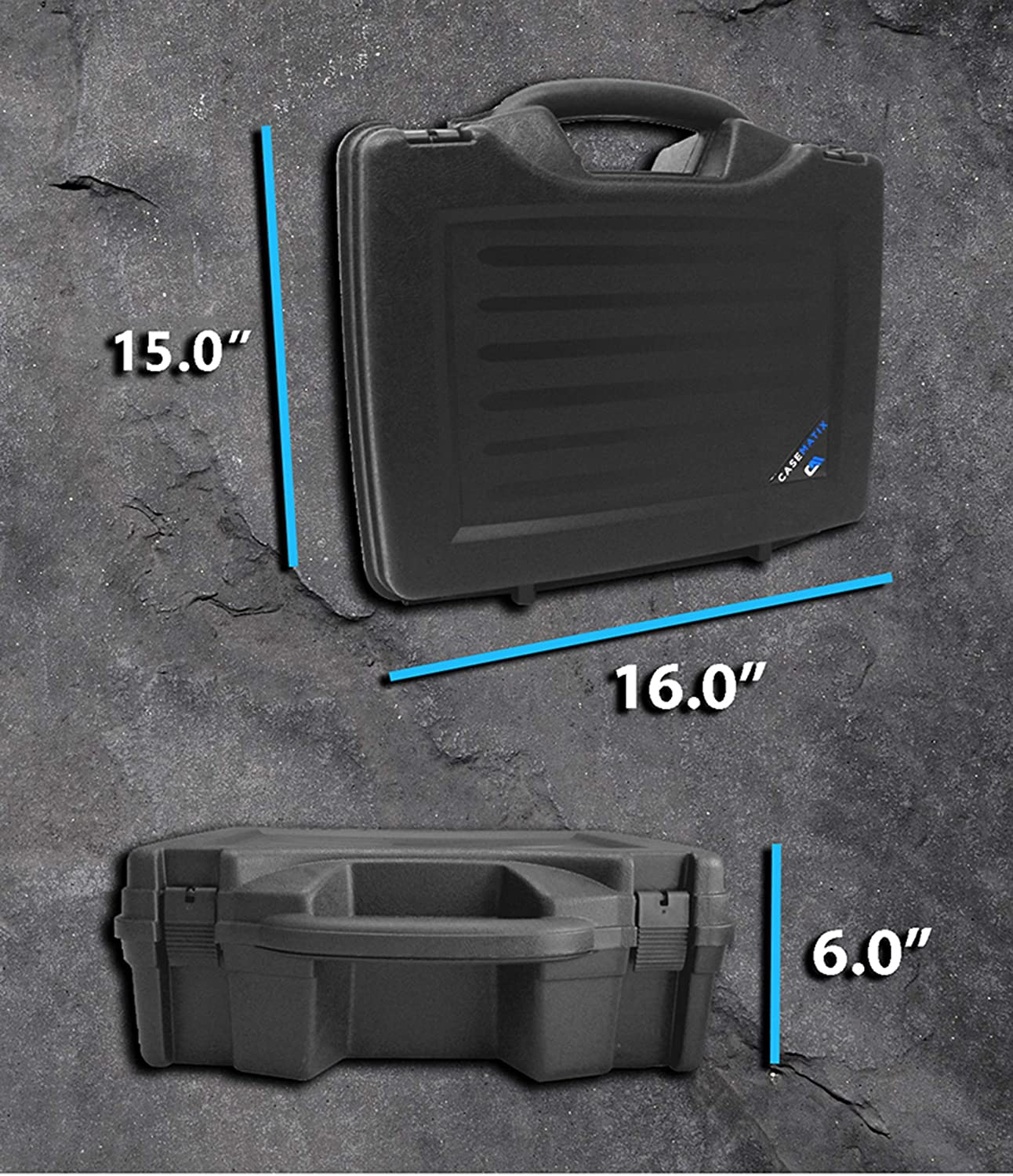CASEMATIX Miniature Storage Hard Shell Figure Case - 80 Slot Customizable Foam Organizer for Warhammer 40k, DND, Tabletop Games | Protective Travel & Display Case for Miniature Figurines Collection