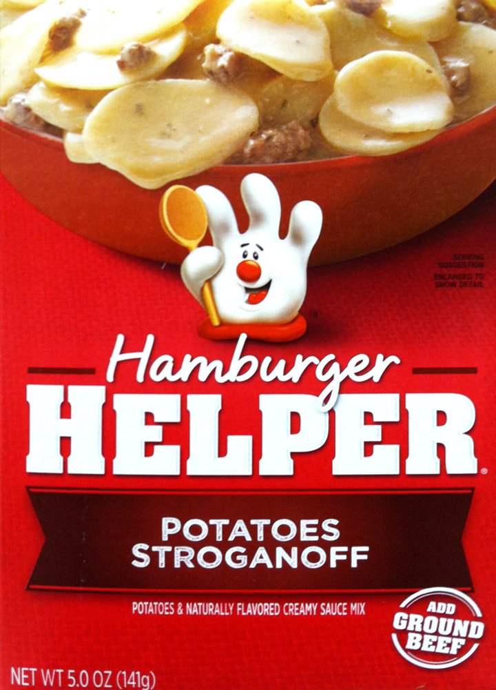 Betty Crocker Hamburger Helper Stroganoff Potatoes 5oz (2 Pack) - Quick & Easy Dinner Meal for Busy Families, Perfect for Weeknight Meals & Comfort Food Lovers