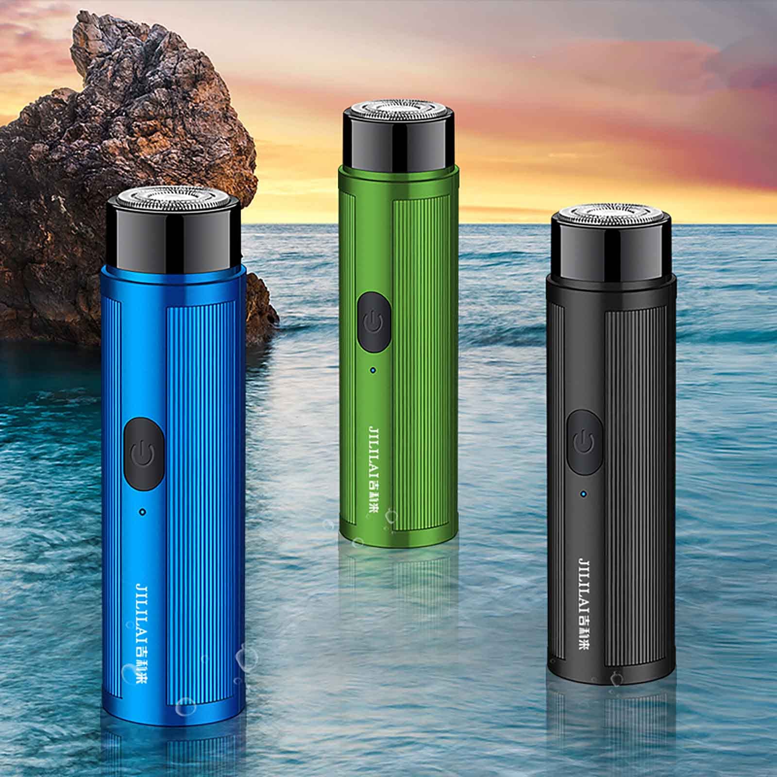 Gecau Mini Portable Electric Shaver for Men - USB Rechargeable Cordless Travel Razor, Electric Epilator for Quick Touch-Up Shaves - Perfect for Business Trips, Gym Bags & On-the-Go Grooming