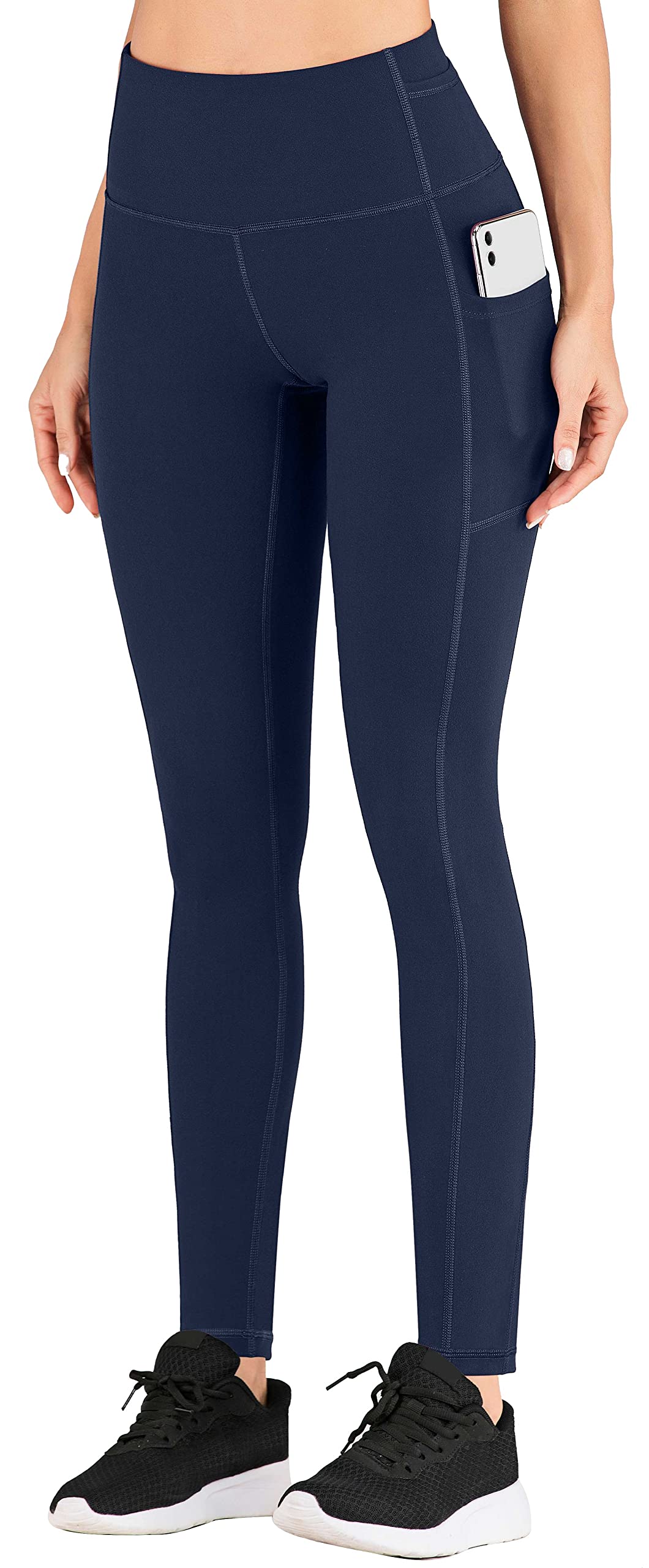 **IUGA Women's High Waist Yoga Pants with Pockets - 4-Way Stretch Workout Leggings for Running, Gym & Lounge**    *优化说明：*   1. **SEO优化**：核心关键词前置（