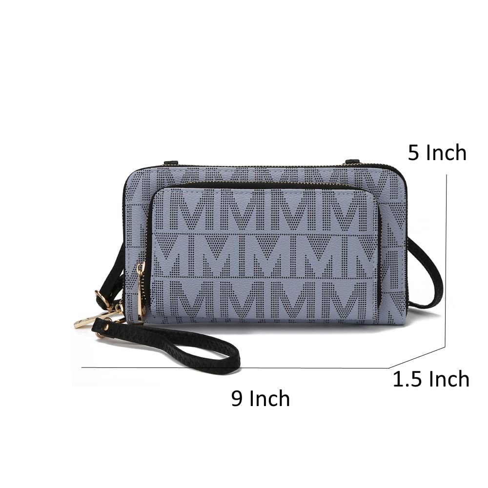 MKF Collection Vegan Leather Crossbody Phone Bag for Women - Stylish Shoulder Purse with Wallet Compartment | Perfect for Everyday Use, Travel, and Running Errands