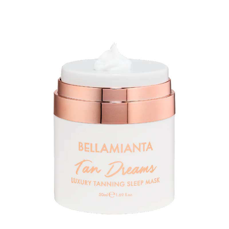Bellamianta Tan Dreams Luxury Tanning Sleep Mask - Overnight Self Tanner for Natural Glow | Perfect for Nighttime Tanning & Skin Hydration