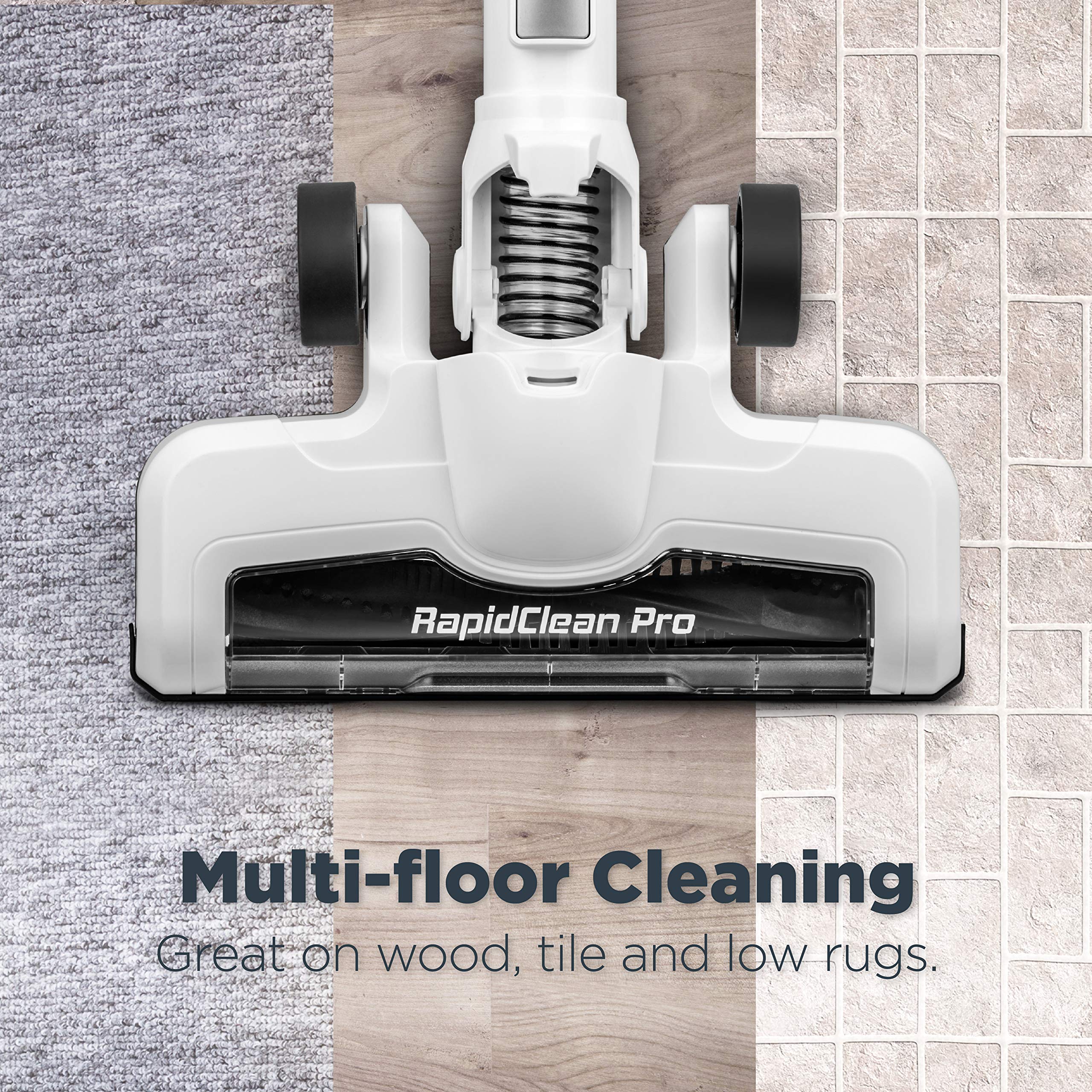Eureka NEC180 RapidClean Pro Cordless Stick & Handheld Vacuum Cleaner - Powerful Battery-Operated Vacuum for Hard Floors & Carpets - Lightweight Portable Vacuum with Strong Suction - Perfect for Home Cleaning, Pet Hair Removal & Quick Pickups (White)