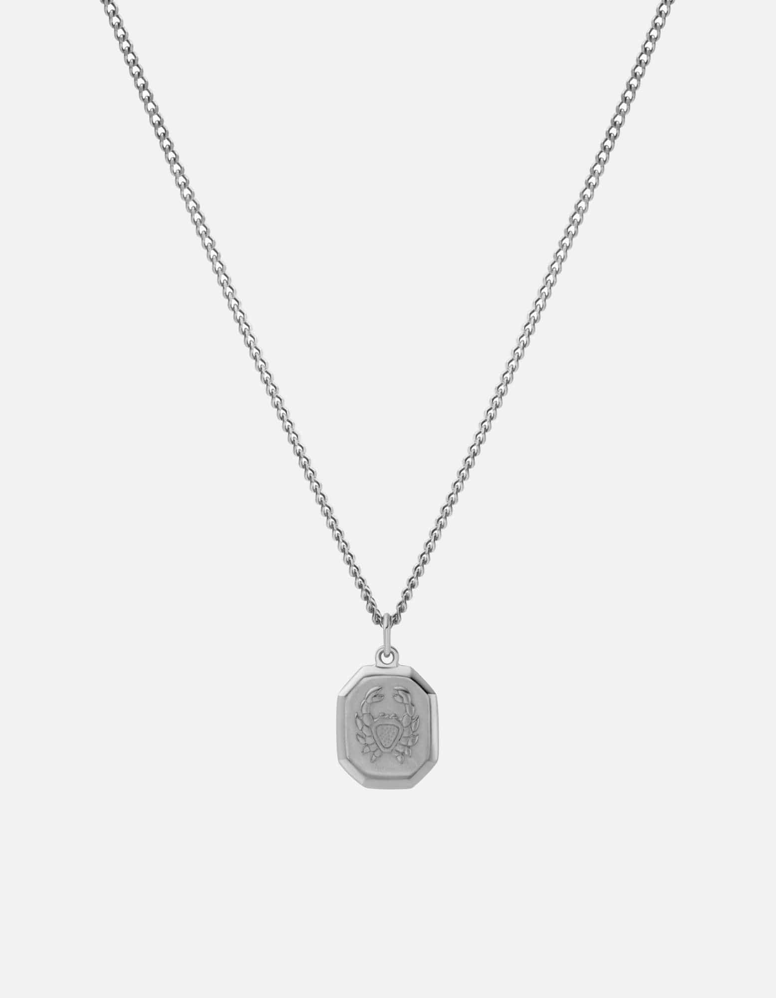 Sterling Silver Cancer Zodiac Necklace - Elegant Zodiac Sign Jewelry for Women, Perfect Gift for Birthdays, Anniversaries & Special Occasions