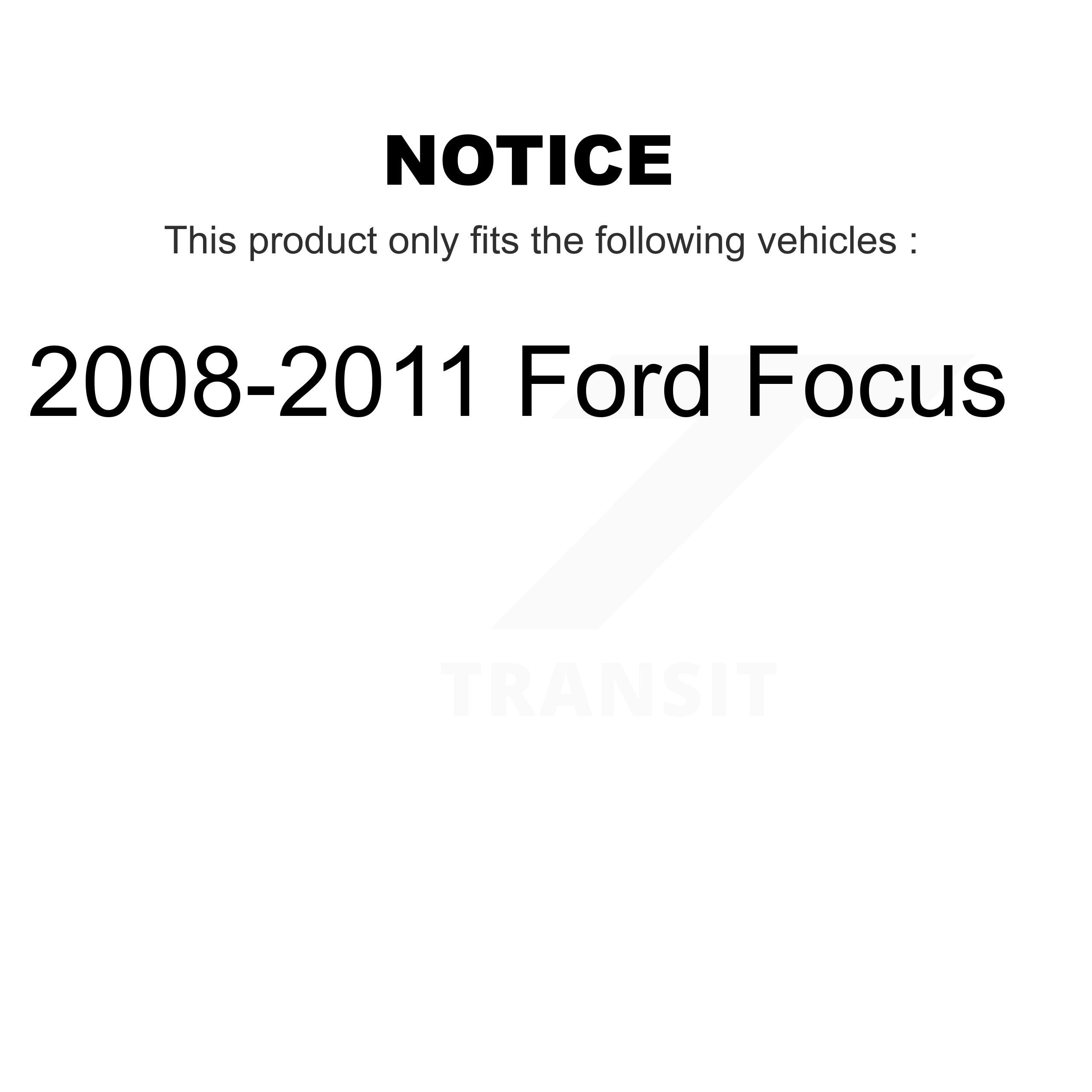 2008-2011 Ford Focus Front Brake Rotors & Pads Kit - K8F-100155 Replacement | Semi-Metallic Brake Pads & Premium Disc Rotors | Perfect for City Driving & Highway Commuting