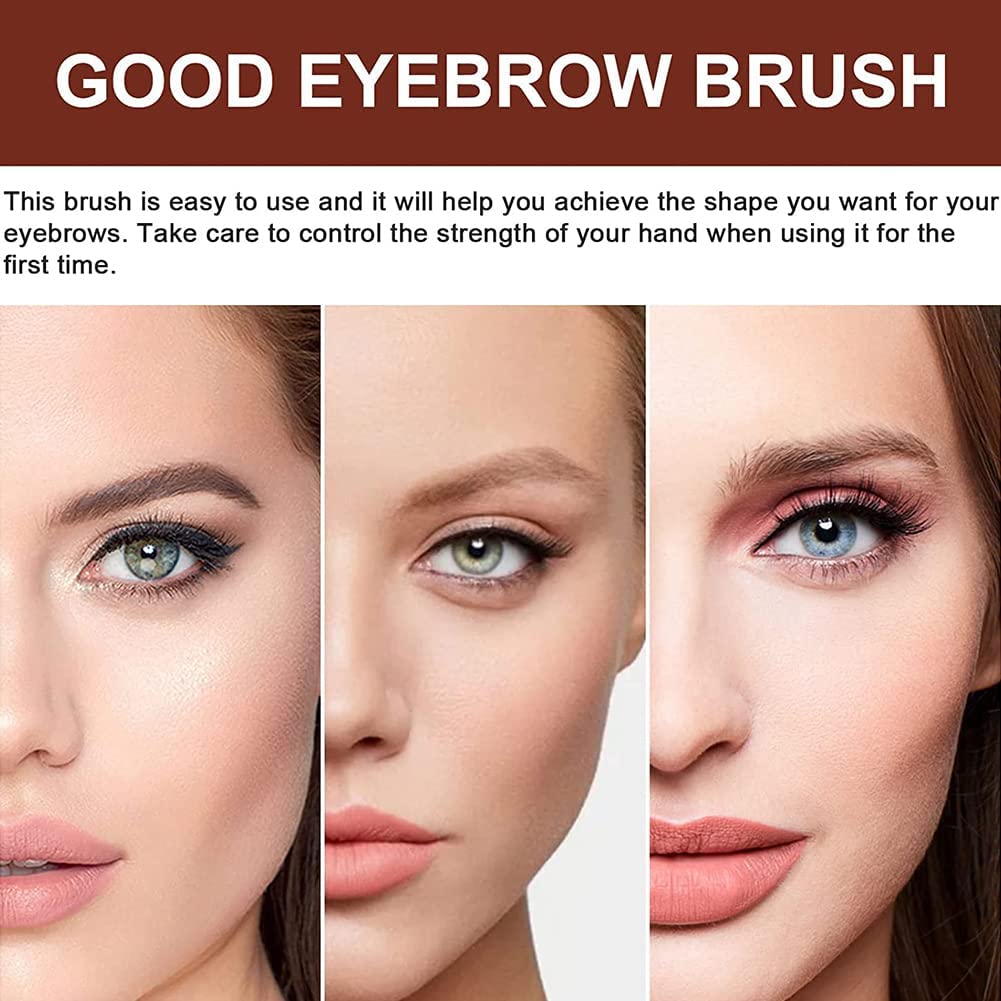 4D Hair Stroke Brow Stamp Brush - Ultra-Thin Eyebrow Brush for Realistic Microblading Effect, Multi-Function Brow Stamp Kit with Dark Brown Pigment | Perfect for Eyebrow Makeup, Microblading Practice & DIY Beauty