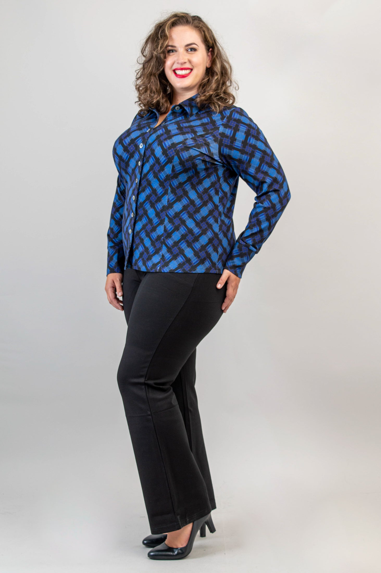 Harley Long Sleeve Top - Soft Bamboo Fabric with Scottish Isles Print | Women's Casual Shirt for Everyday Wear & Outdoor Activities
