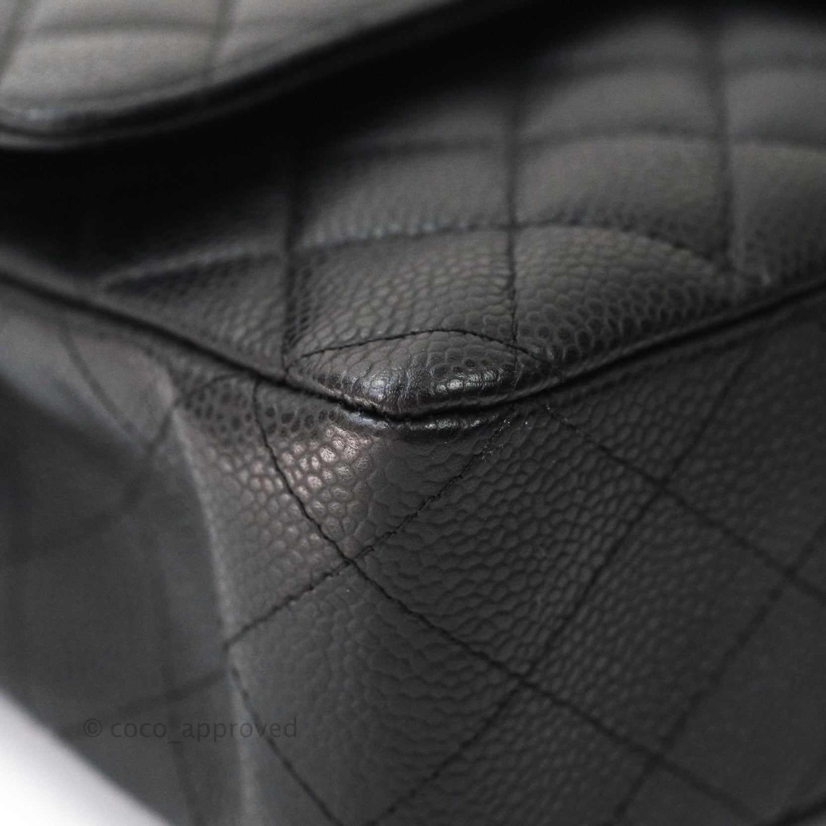 Chanel Classic M/L Medium Double Flap Bag Black Caviar Leather with Silver Hardware - Luxury Handbag for Women, Perfect for Work, Evening Events & Special Occasions