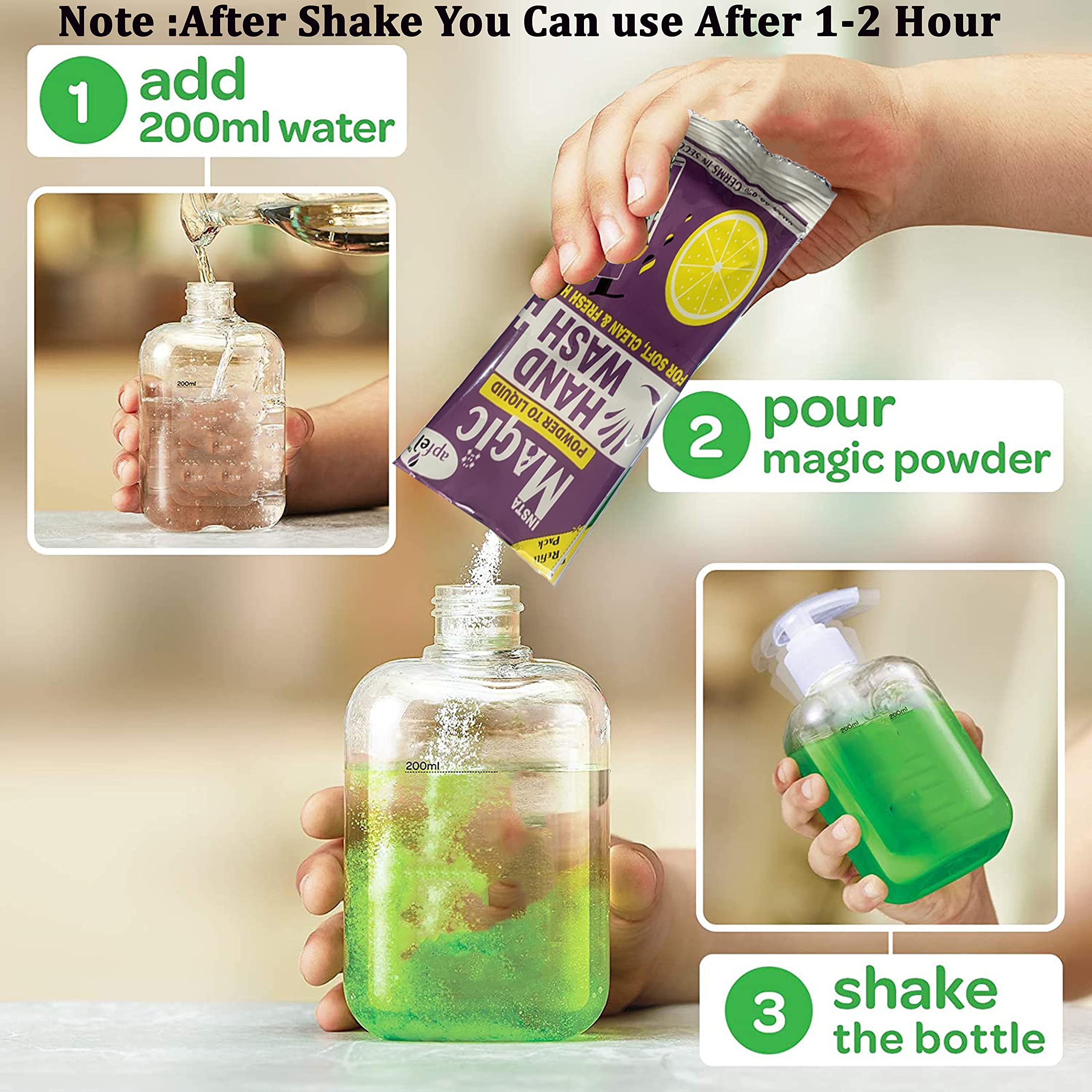 Apfel Insta Magic Hand Wash Powder - 10 Pack Lavender Scented - 100% Stronger Germ Protection - Travel Size (90g, Makes 2 Litres) - Perfect for Camping, Travel & Office Use