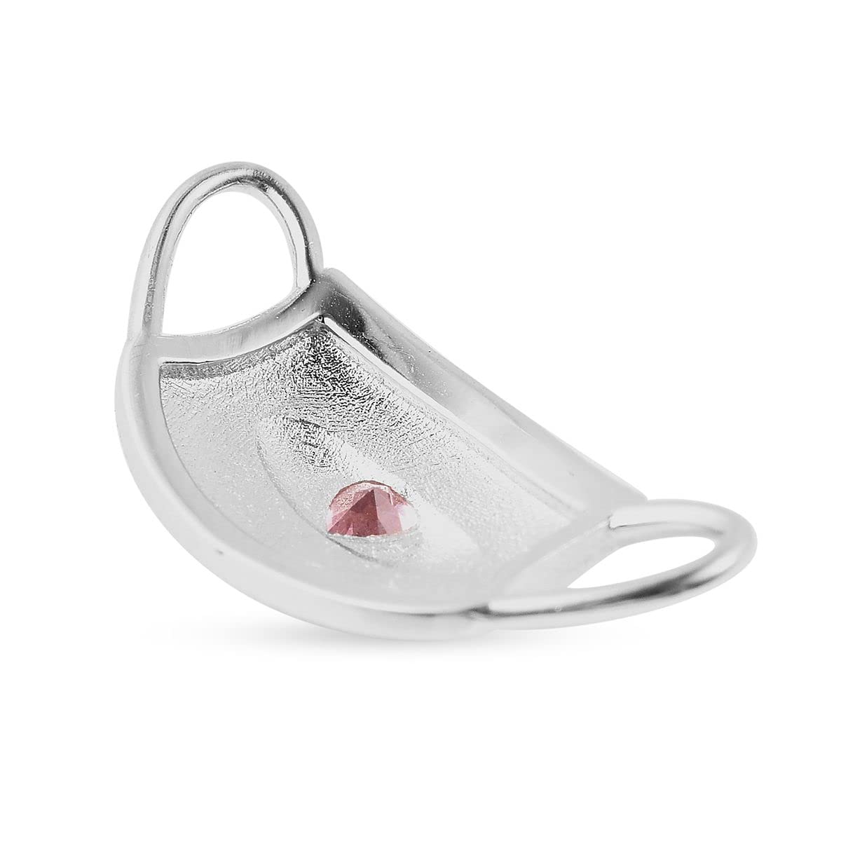 Shop LC Simulated Pink Diamond Charm Mask Pendant - 925 Sterling Silver Jewelry for Women | Perfect Nurse & Doctor Gift for Birthday, Graduation & Appreciation | Medical-Themed Fashion Accessory for Healthcare Workers