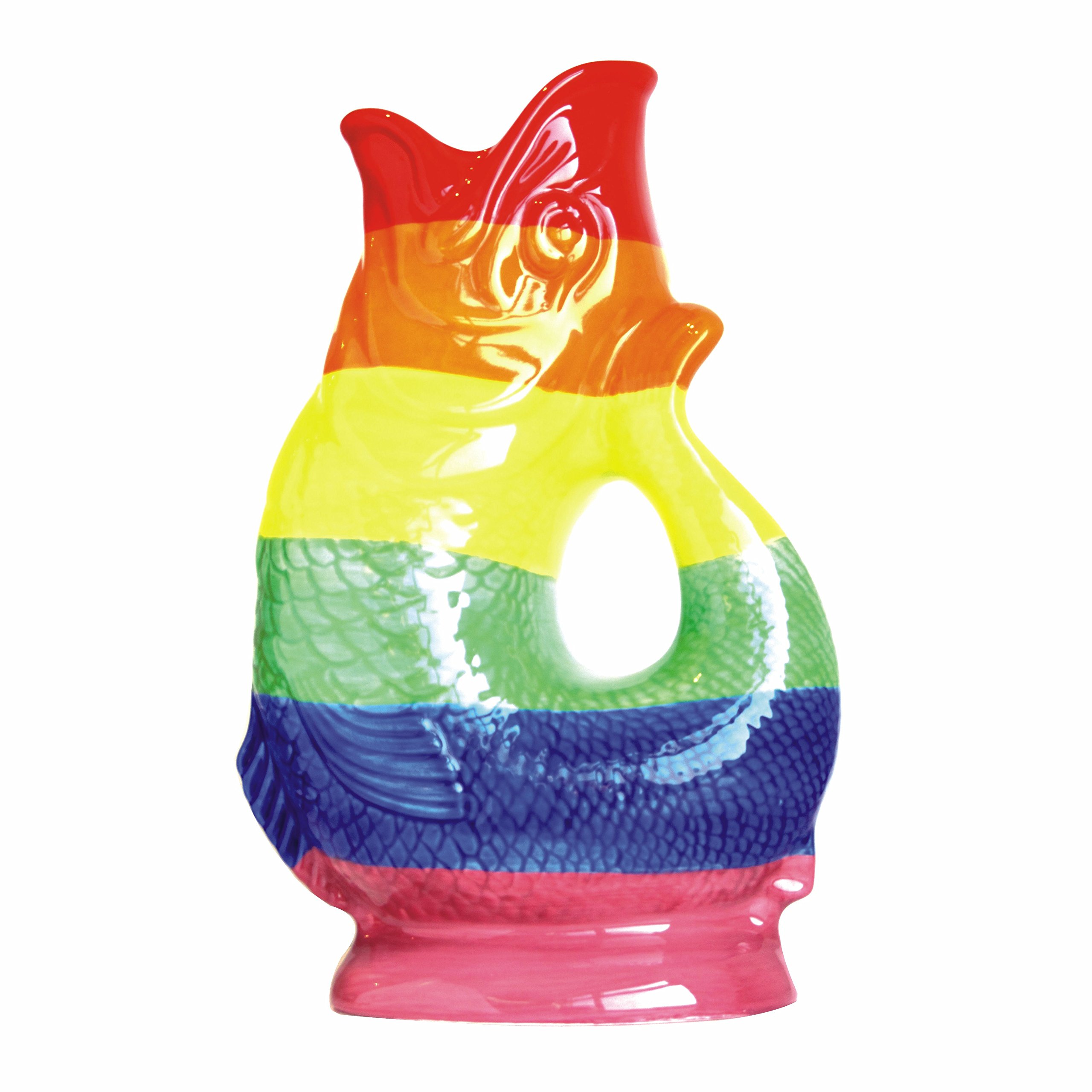 Extra Large Gluggle Jug with Gay Pride Flag Design - 10-Inch, 38 oz Capacity - Perfect for LGBTQ+ Pride Events, Home Decor & Unique Gift Giving