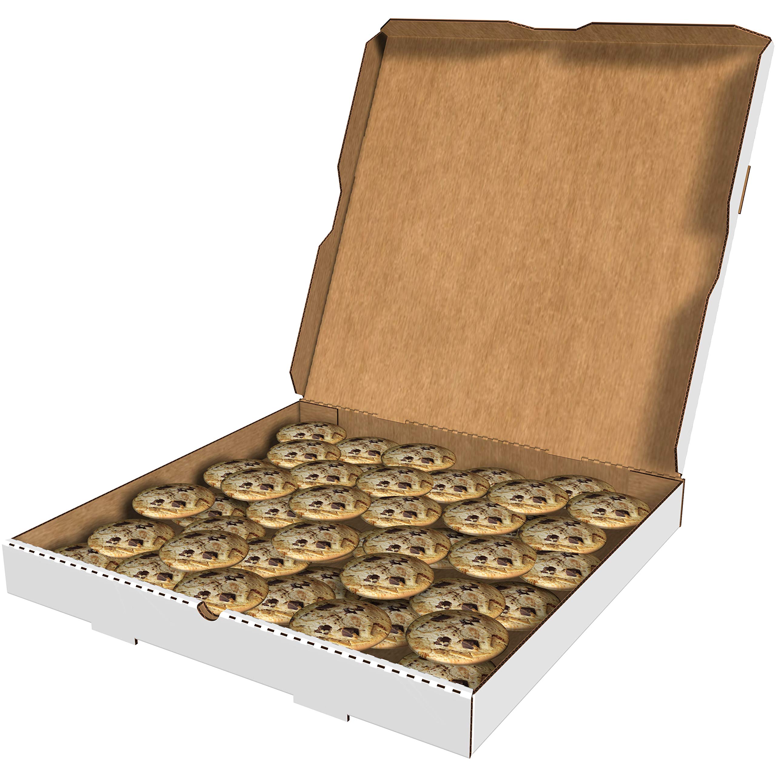 50 Pack White Corrugated Kraft Pizza Boxes 10x10 Inches - Eco-Friendly Takeout Containers for Delivery, Parties & Restaurants