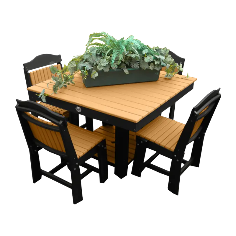 Buck USA 42 Inch Square Dining Table Set with 4 Chairs | Modern Kitchen & Dining Room Furniture | Perfect for Small Spaces, Breakfast Nooks & Family Gatherings