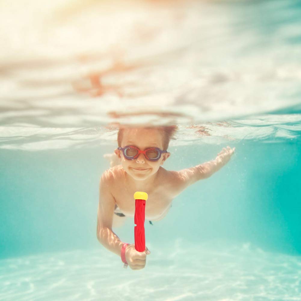 Bright PVC Pool Diving Sticks for Kids & Teens - Underwater Swimming Training Toys, Colorful Floating Pool Party Games for Summer Fun, Swimming Lessons & Backyard Pool Activities