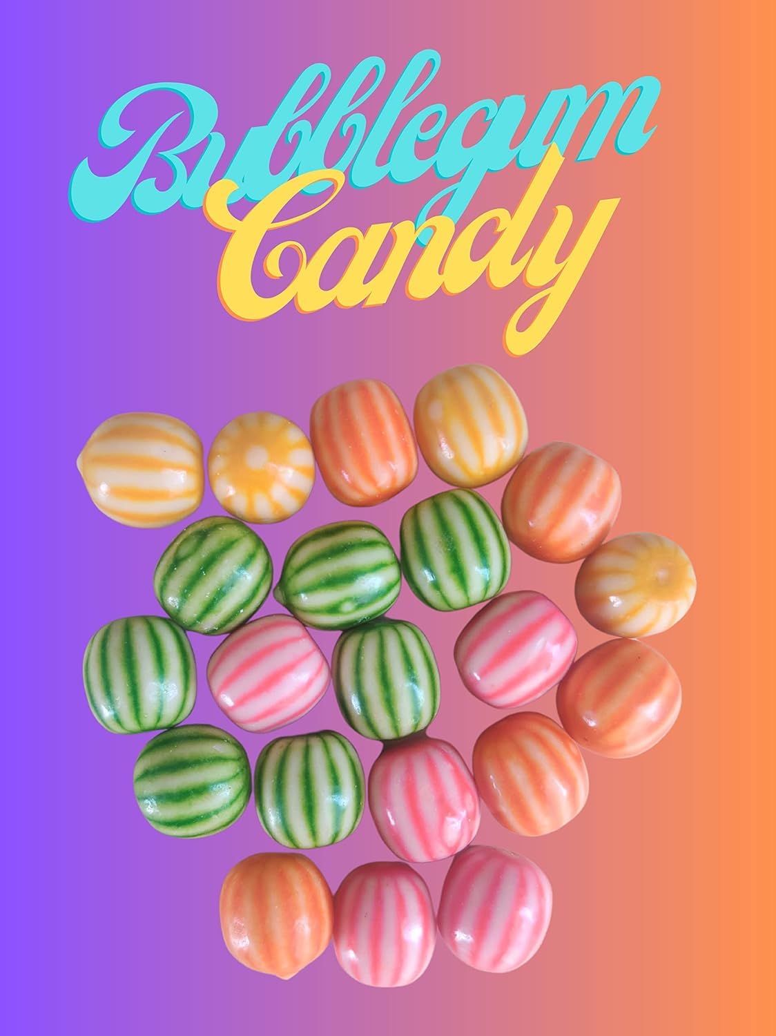 Organic Chewing Gum Balls - Sugar-Free Bubble Gum Candy with Mixed Fruit Flavor - 150 Pieces in Resealable Jar (350g) - Perfect for Office Snacks, Party Favors & On-The-Go Fresh Breath