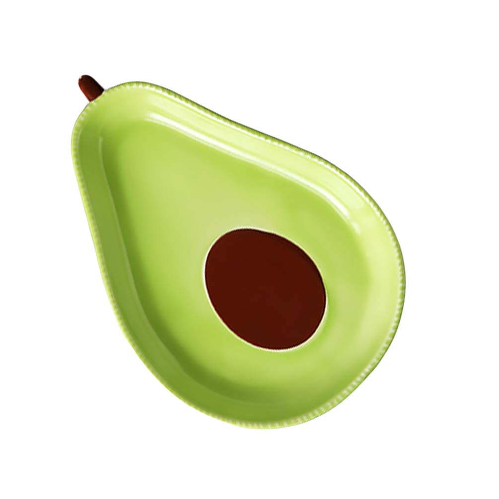 DOITOOL Avocado Shaped Ceramic Fruit Tray - Salad Serving Plate, Dinnerware for Home Kitchen, Party & Picnic | Unique Fruit-Shaped Design for Fruits, Snacks, Appetizers & Desserts