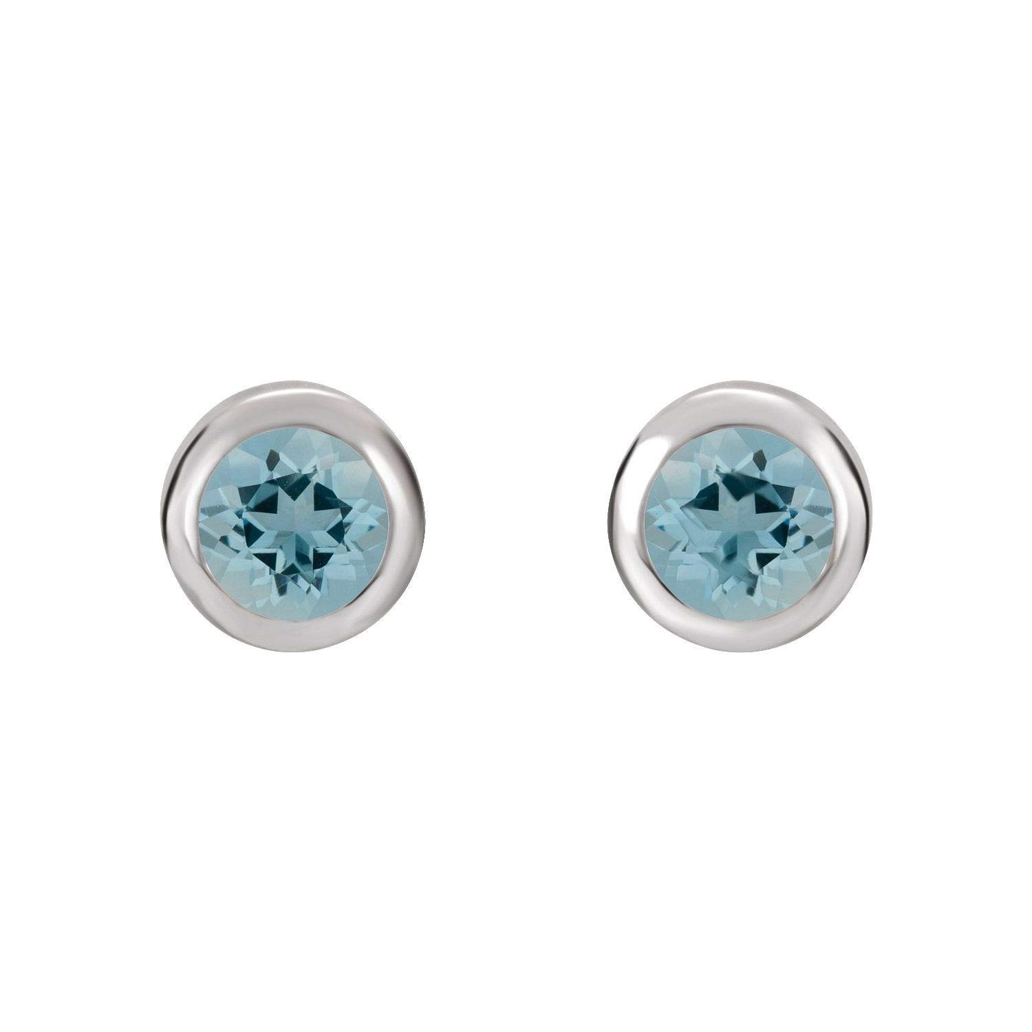 14K Gold, Sterling Silver & Platinum Gemstone Bezel-Set Earrings for Women | Diamond2Deal Fine Jewelry | Perfect for Weddings, Parties & Special Occasions
