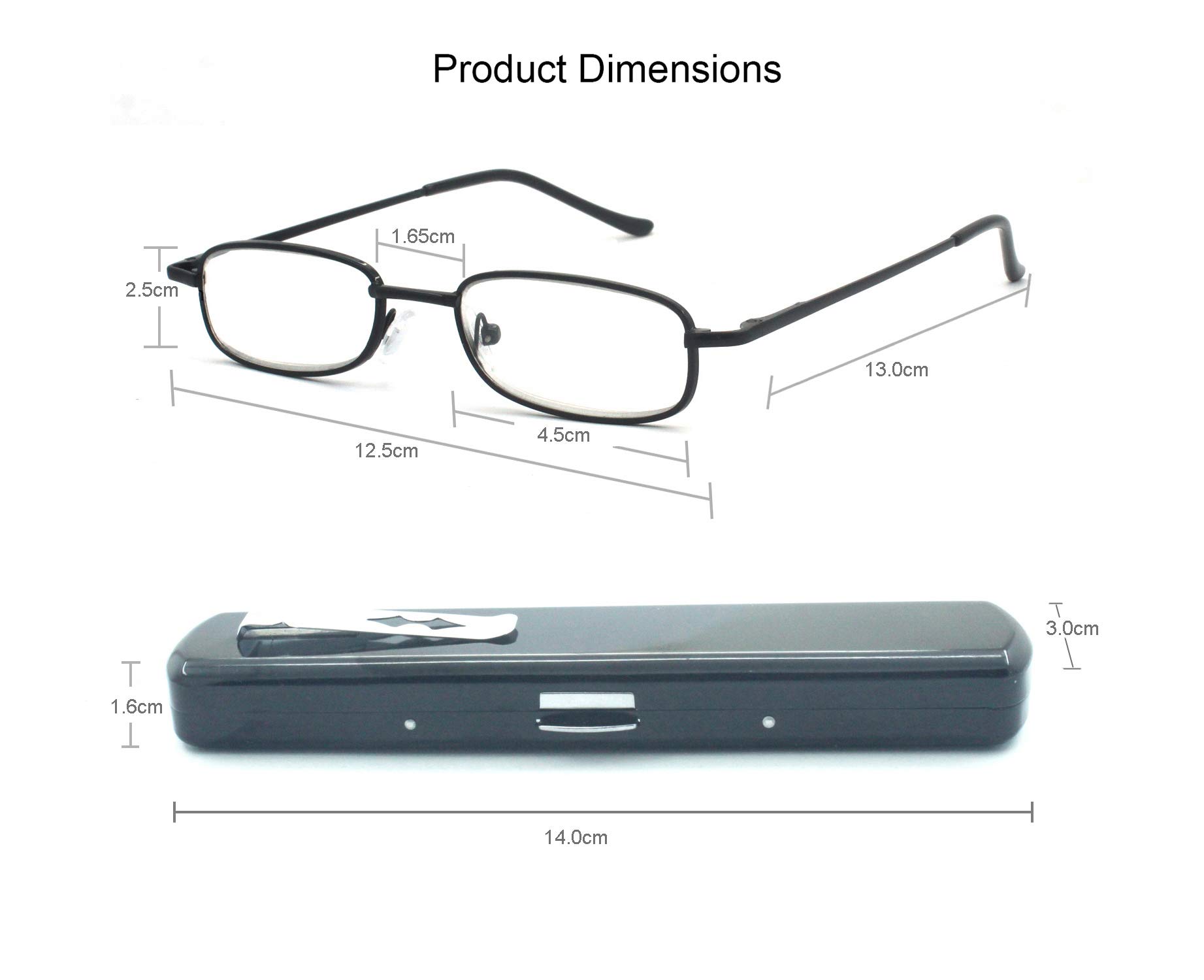 Lightweight Portable Metal Reading Glasses for Men & Women - Foldable Eyewear with Carrying Case | Perfect for Reading, Travel, and Everyday Use