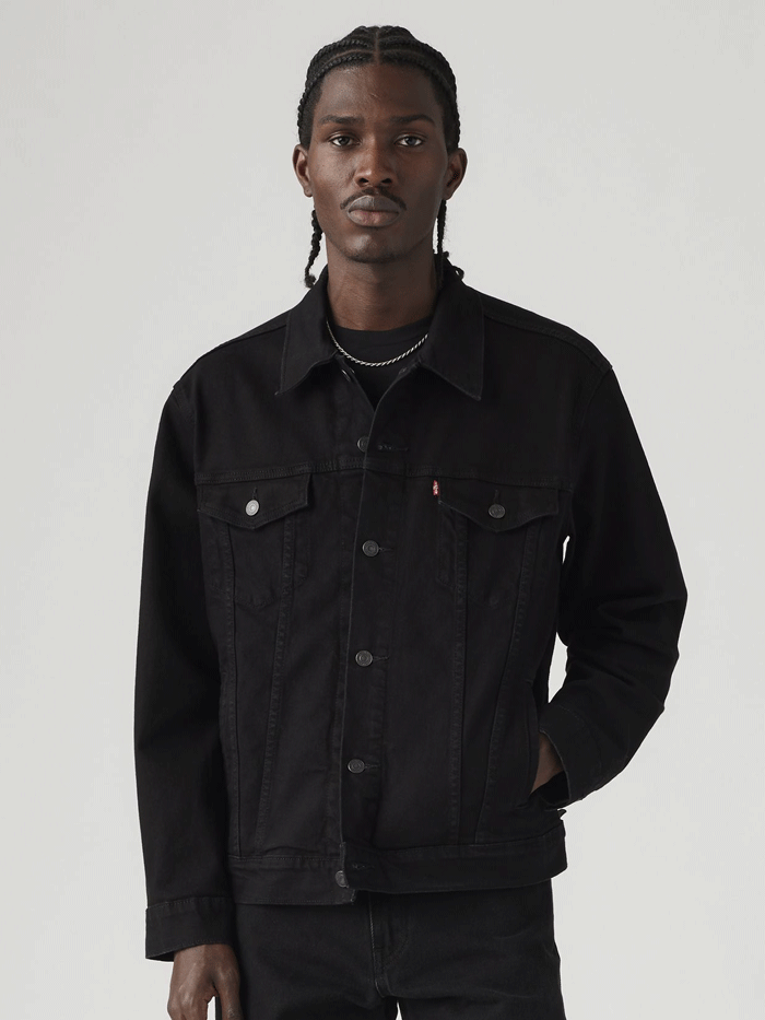 Levi's Men's Trucker Jacket - Classic Denim Jacket for Men, Slim Fit, Black Wash | Perfect for Casual Outfits, Date Nights & Layering
