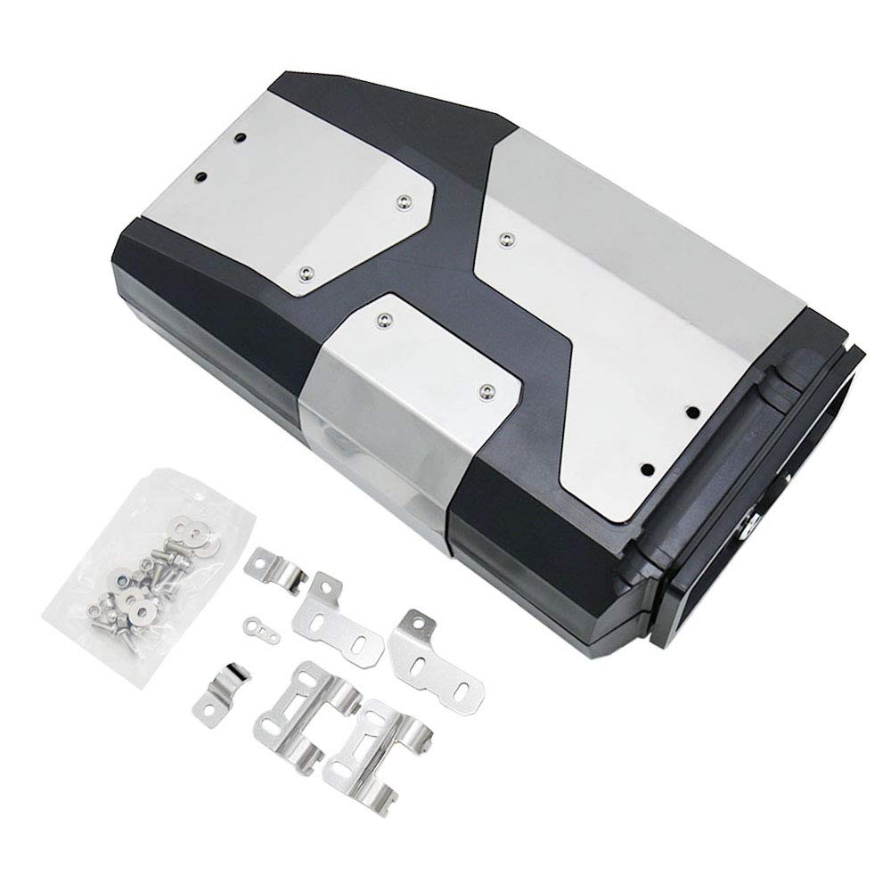 Fesjoy Left Side Bracket Motorcycle Tool Box - Aluminum Mounting Bracket Compatible with BMW R1250GS R1200GS LC & Adventure (2002-2018) - Durable Accessory for Off-Road Riding & Adventure Motorcycle Storage