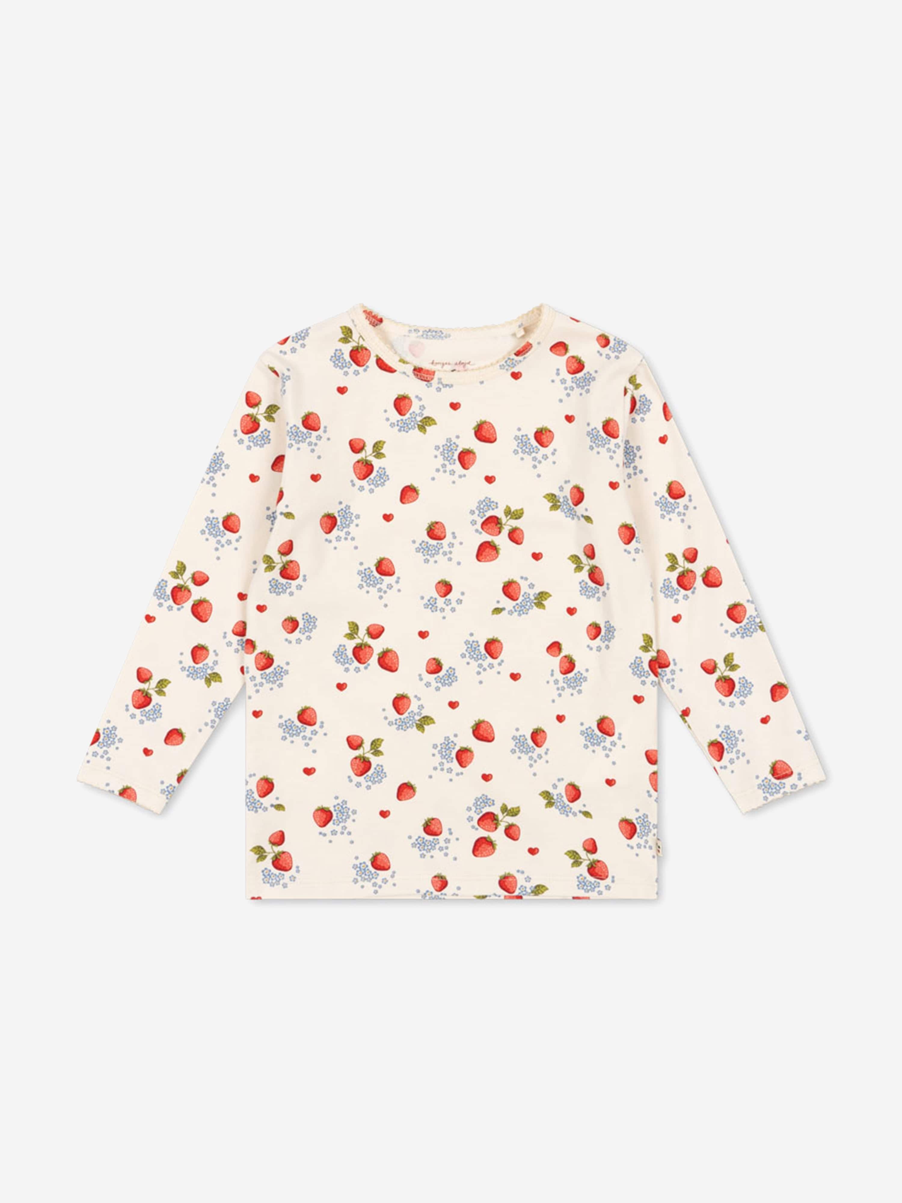 Baby Girls Marmalade Basic Long Sleeve Cotton T-Shirt in Ivory - Soft & Comfortable Toddler Top for Playdates & Family Outfits