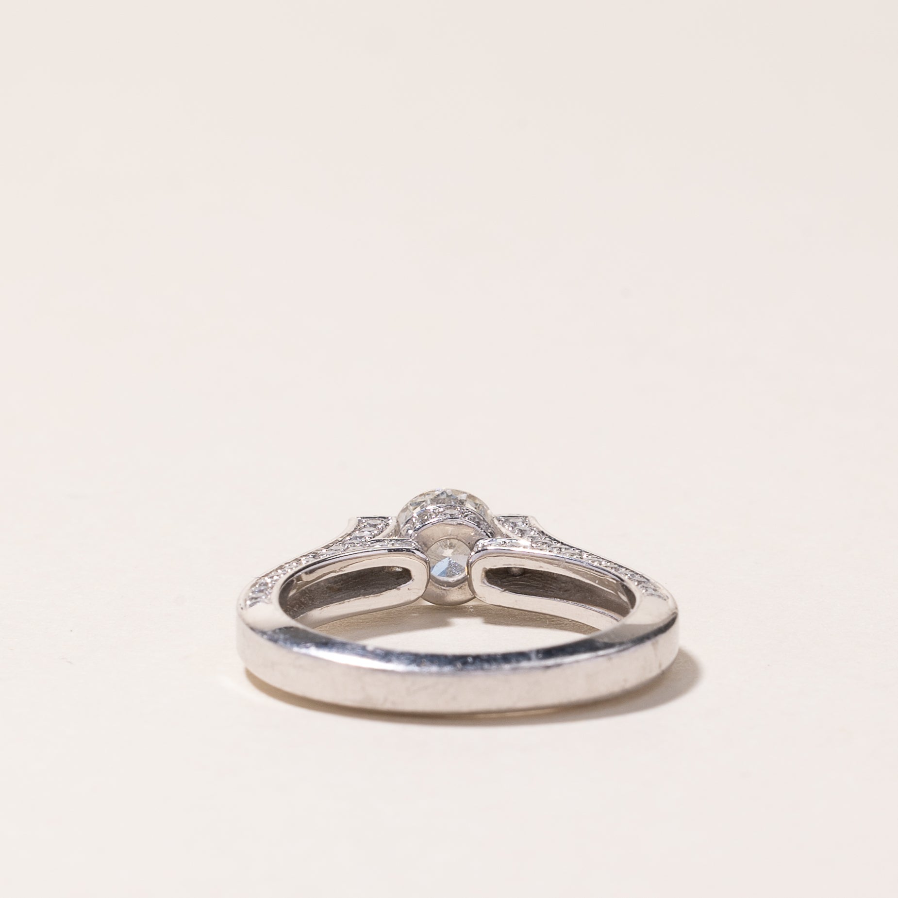 Platinum Diamond Engagement Ring 0.98ctw Size 5.25 - Elegant Wedding Proposal Ring for Her, Perfect Anniversary Gift & Bridal Jewelry