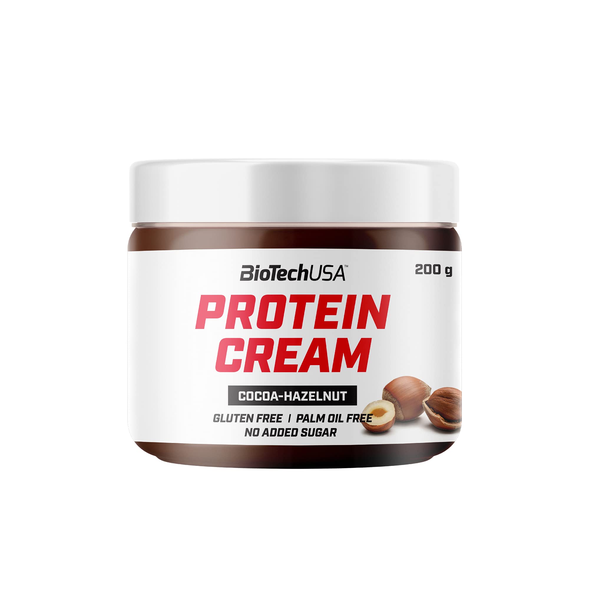BioTechUSA Protein Cream, Cocoa Hazelnut Flavor - 200g High Protein Spread for Fitness, Muscle Recovery & Healthy Snacking - Perfect for Toast, Smoothies & Post-Workout Nutrition