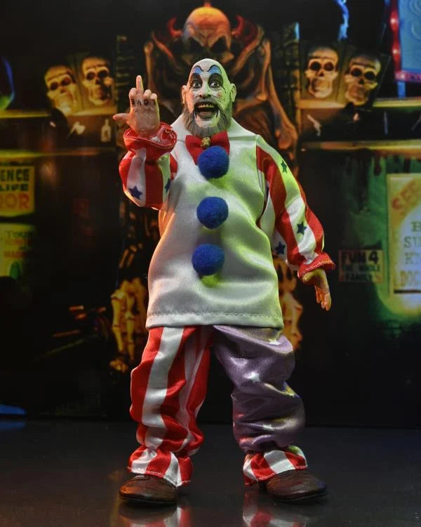 House of 1000 Corpses 20th Anniversary Captain Spaulding Clothed Action Figure - Collectible Horror Movie Merchandise for Fans & Display