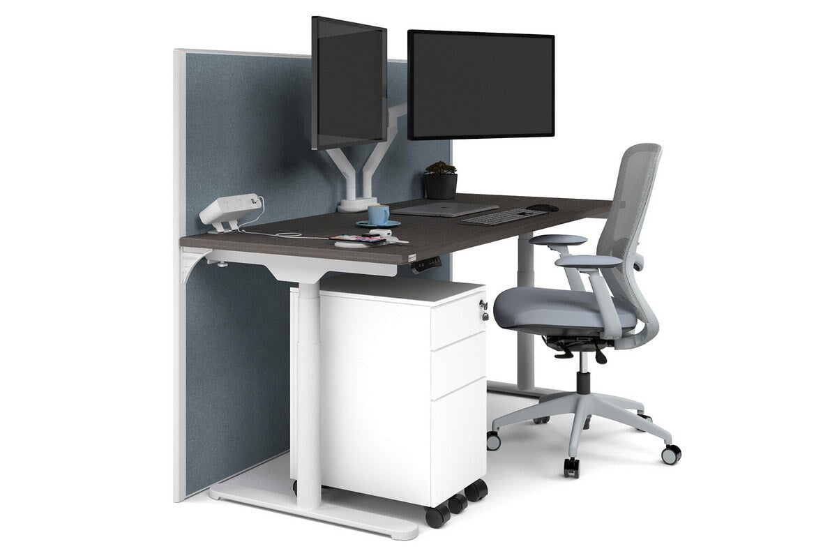 Flexi Premium Height Adjustable Single Workstation [1800L x 700W] - Ergonomic Standing Desk for Home Office, Gaming & Study - Electric Sit Stand Desk with Memory Function