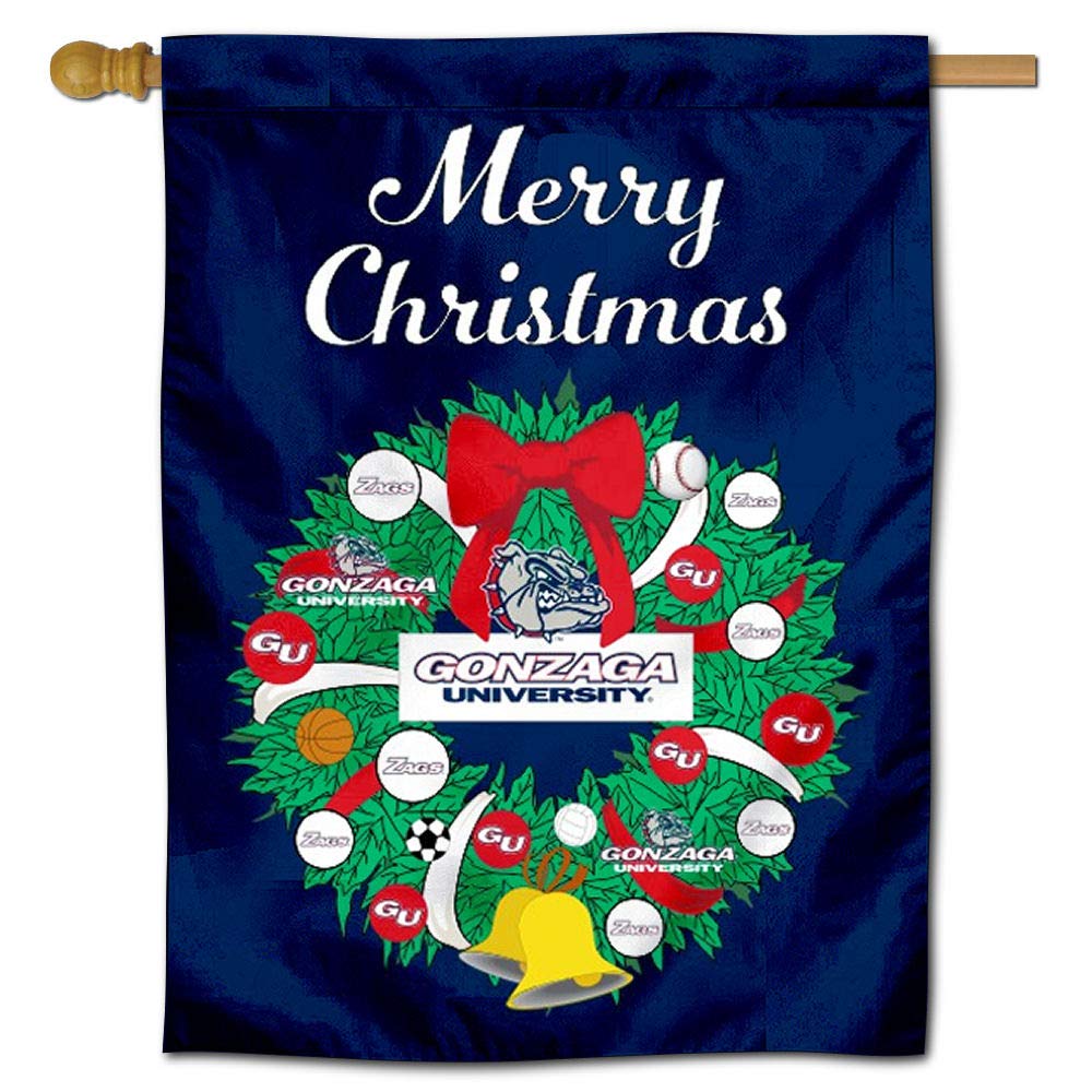 Gonzaga Bulldogs Happy Holidays Christmas Banner Flag - Perfect for Home Decor, Game Day, and Festive Celebrations