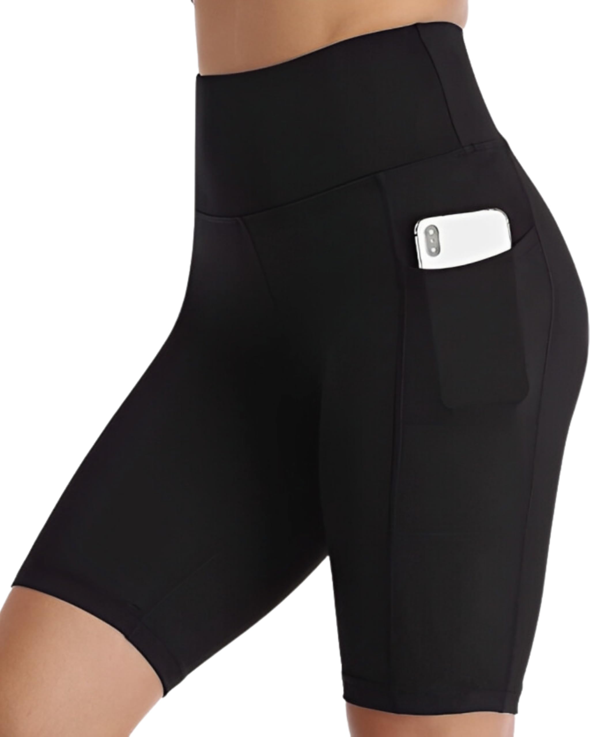 POOJARAN High Waist Workout Shorts for Women - Yoga, Gym & Cycling Activewear with Pockets | Perfect for Fitness, Running & Casual Wear