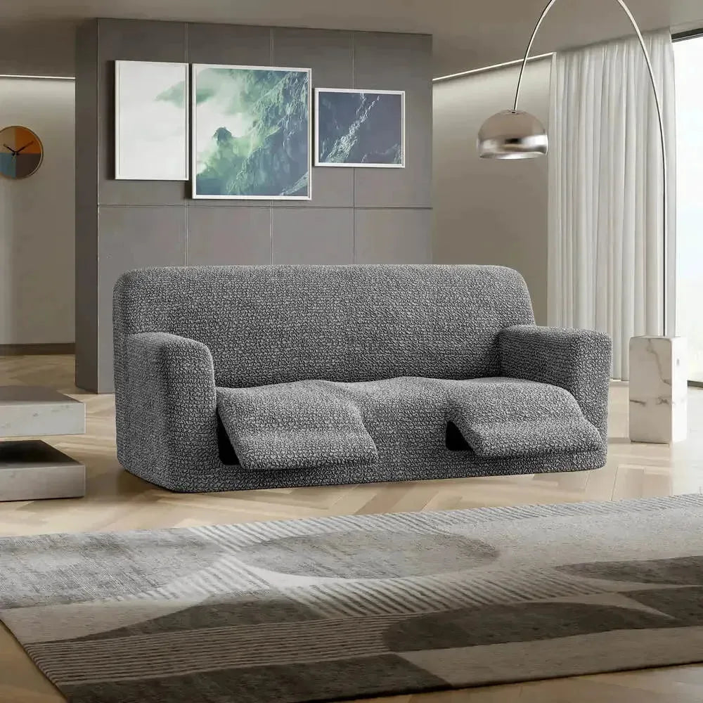 3 Seater Recliner Slipcover - Microfiber Sofa Cover for Living Room Furniture Protection - Perfect for Pets, Kids & Everyday Use