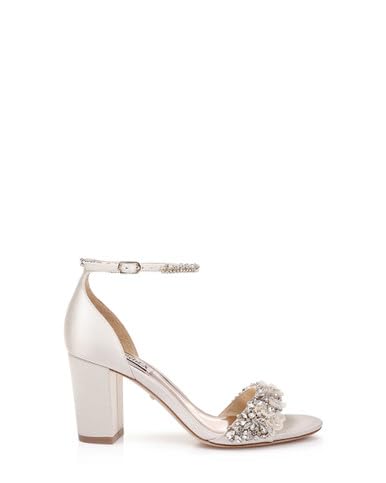 Badgley Mischka Women's Block Heel Sandals - Elegant Dressy High Heels for Weddings, Parties & Special Occasions