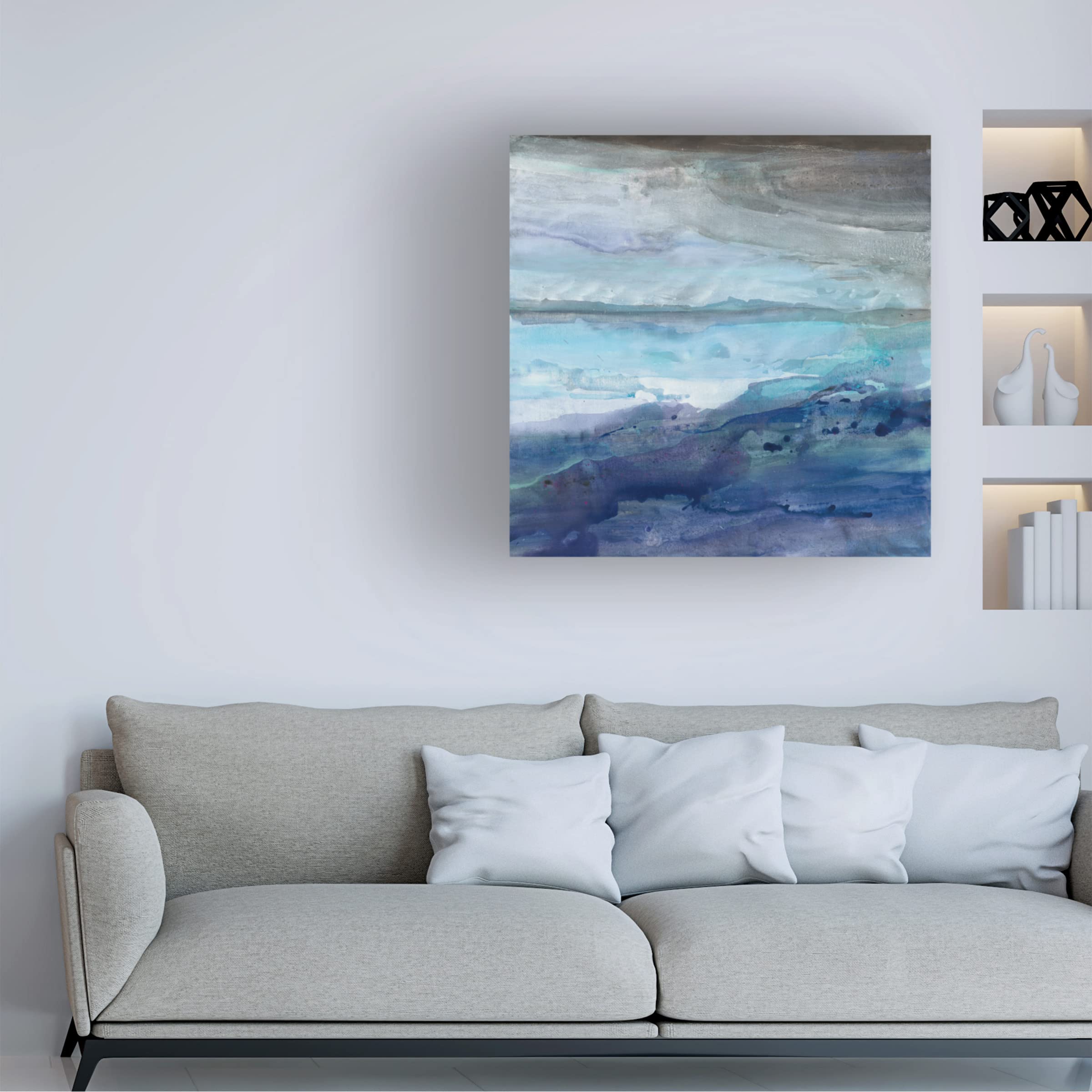 Albena Hristova 'Paradise' Canvas Art Print - 18x18 Inch Modern Wall Decor for Living Room, Bedroom & Office - Trademark Fine Art Collection
