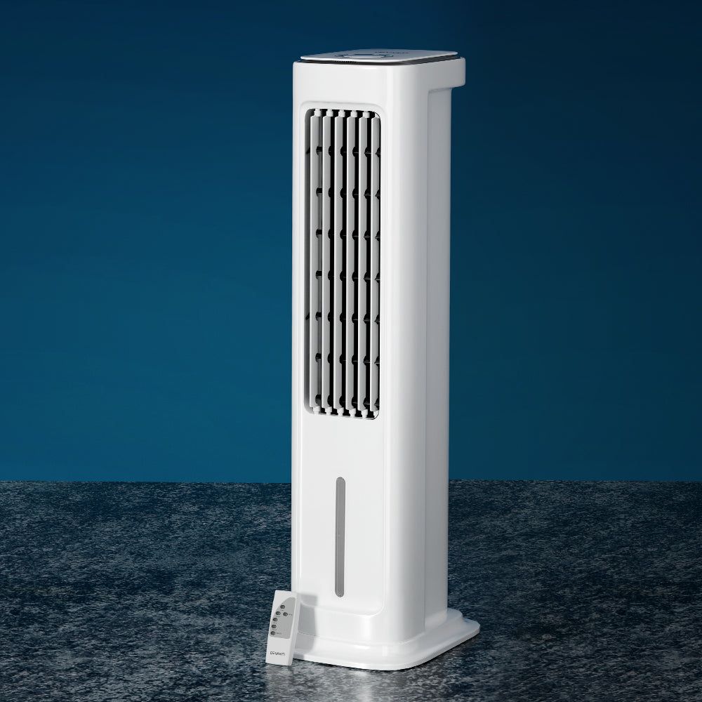 Portable 6L Tower Evaporative Air Cooler with Humidifier - Quiet Cooling Fan for Home, Office & Outdoor Use