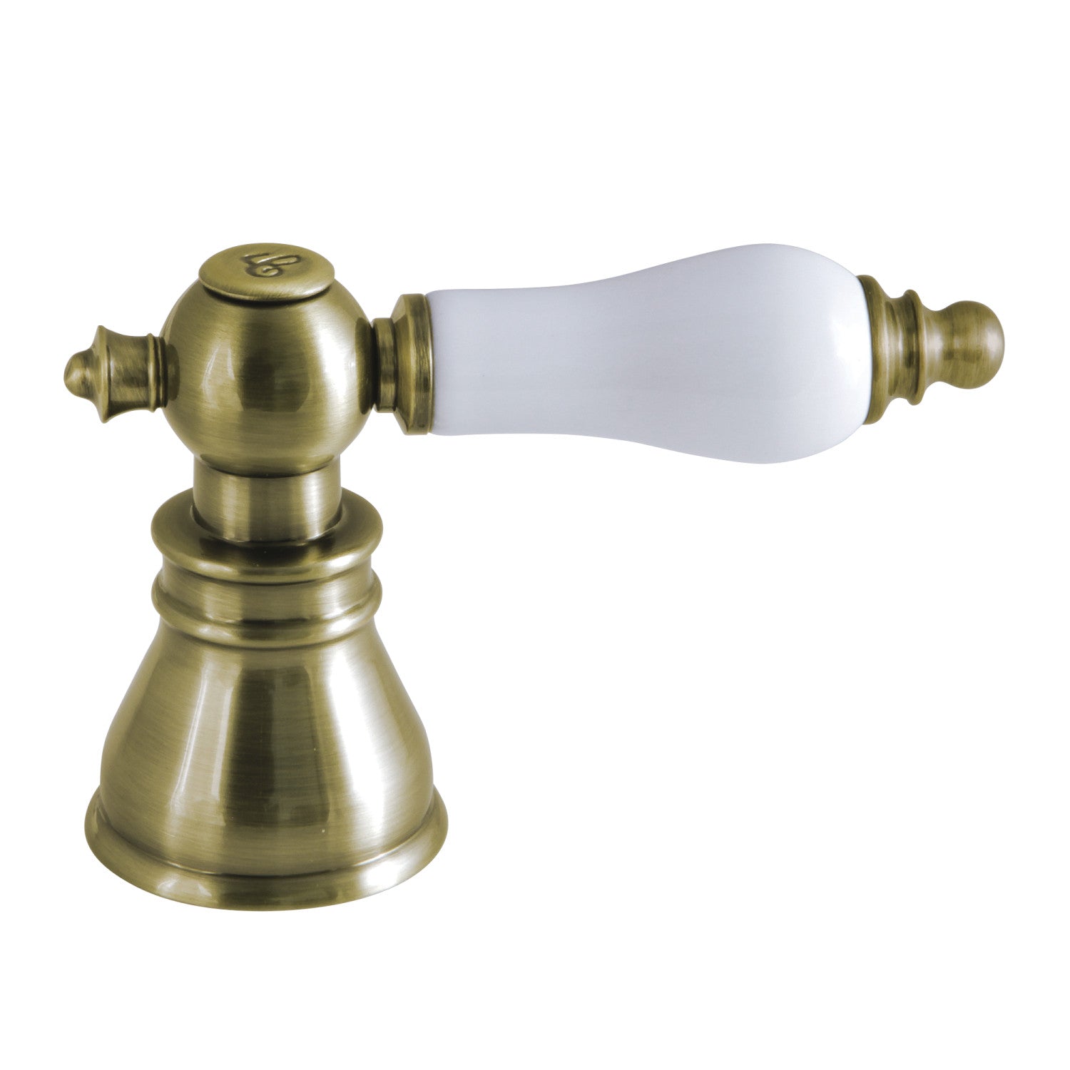 American Patriot FSCH19733APLC Porcelain Lever Handle (Cold Side) in Antique Brass - Classic Vintage Bathroom Faucet for Traditional & Farmhouse Sink Decor
