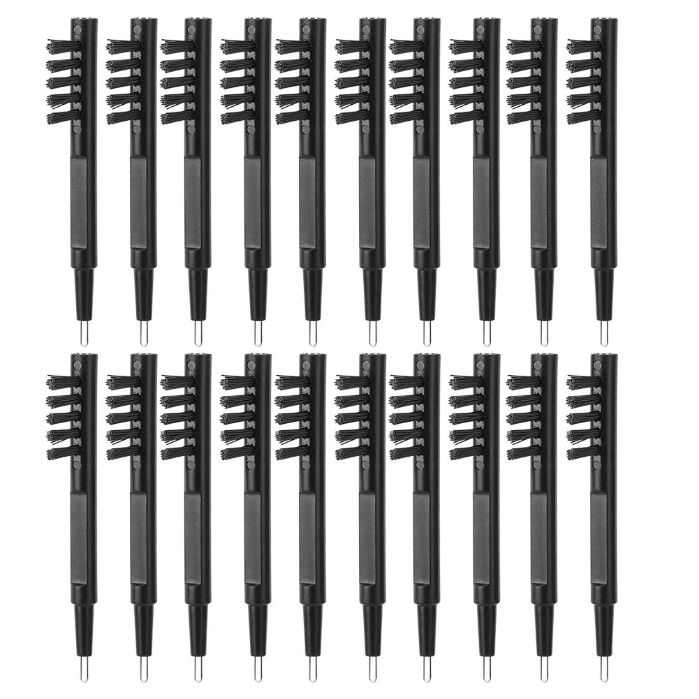 20pcs Hearing Amplifier Cleaning Brush with Wax Loop Magnet Design - Hearing Aid Accessory Tool Kit & Headphones Vent Cleaner - Reusable, Easy to Clean for Hearing Aids, Earbuds & Electronics Maintenance