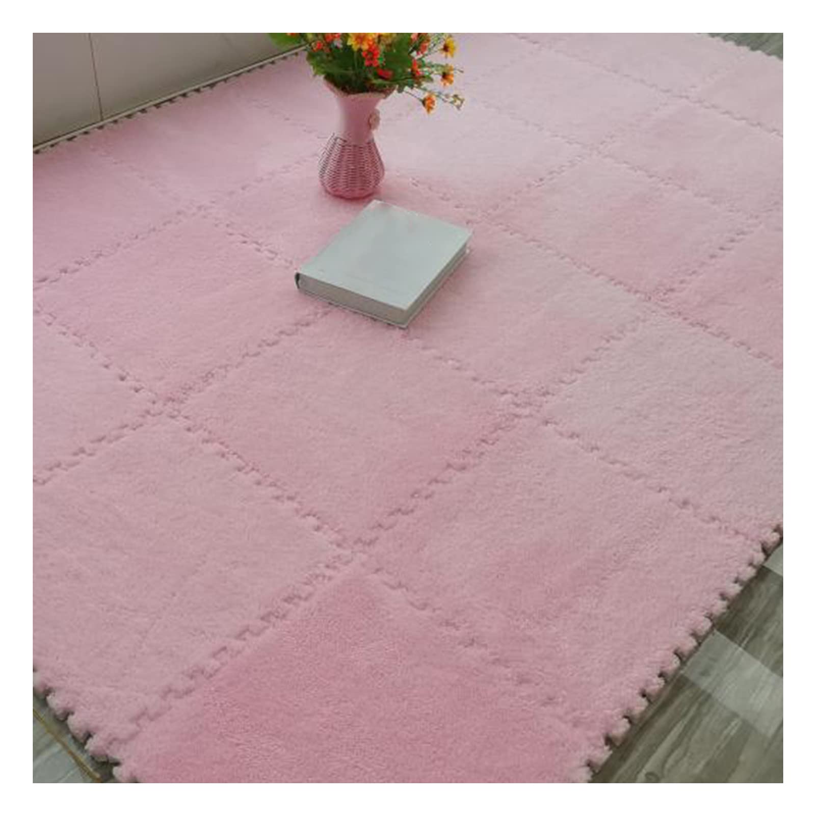 20Pcs Interlocking Foam Mats - Soft Puzzle Floor Tiles for Kids Play Area, Nursery & Home Gym - 12x12 Inch Non-Slip EVA Foam Squares (Pink, 20 Tiles/19.4 Sq.Ft) - Perfect for Baby Crawling, Toddler Playroom & Exercise Floor Protection