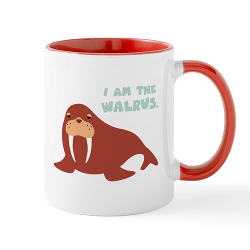 White/Red Inside - I Am The Walrus Mugs