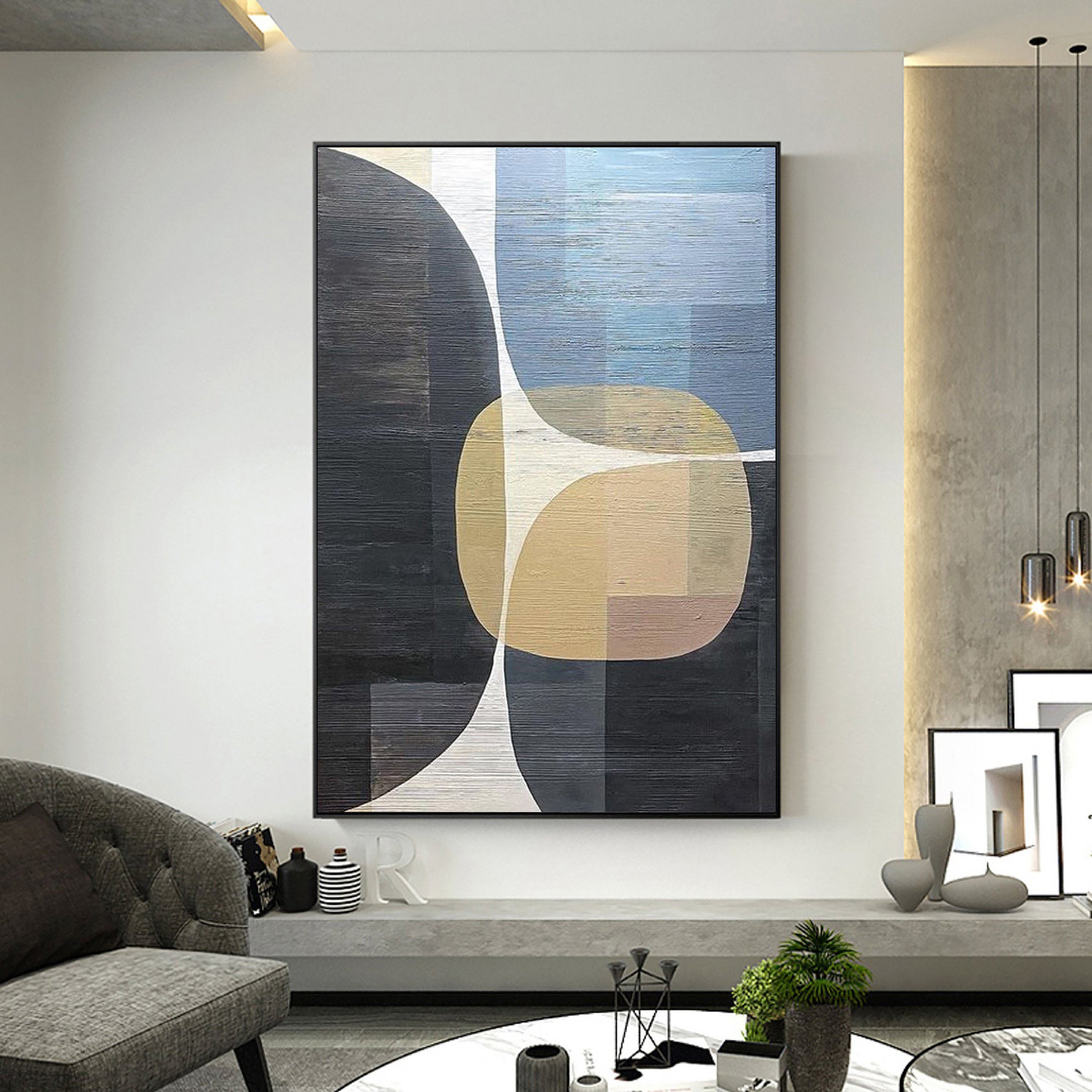 Beige & Brown Abstract Wall Art Print #BB053 - Modern Home Decor for Living Room, Bedroom & Office