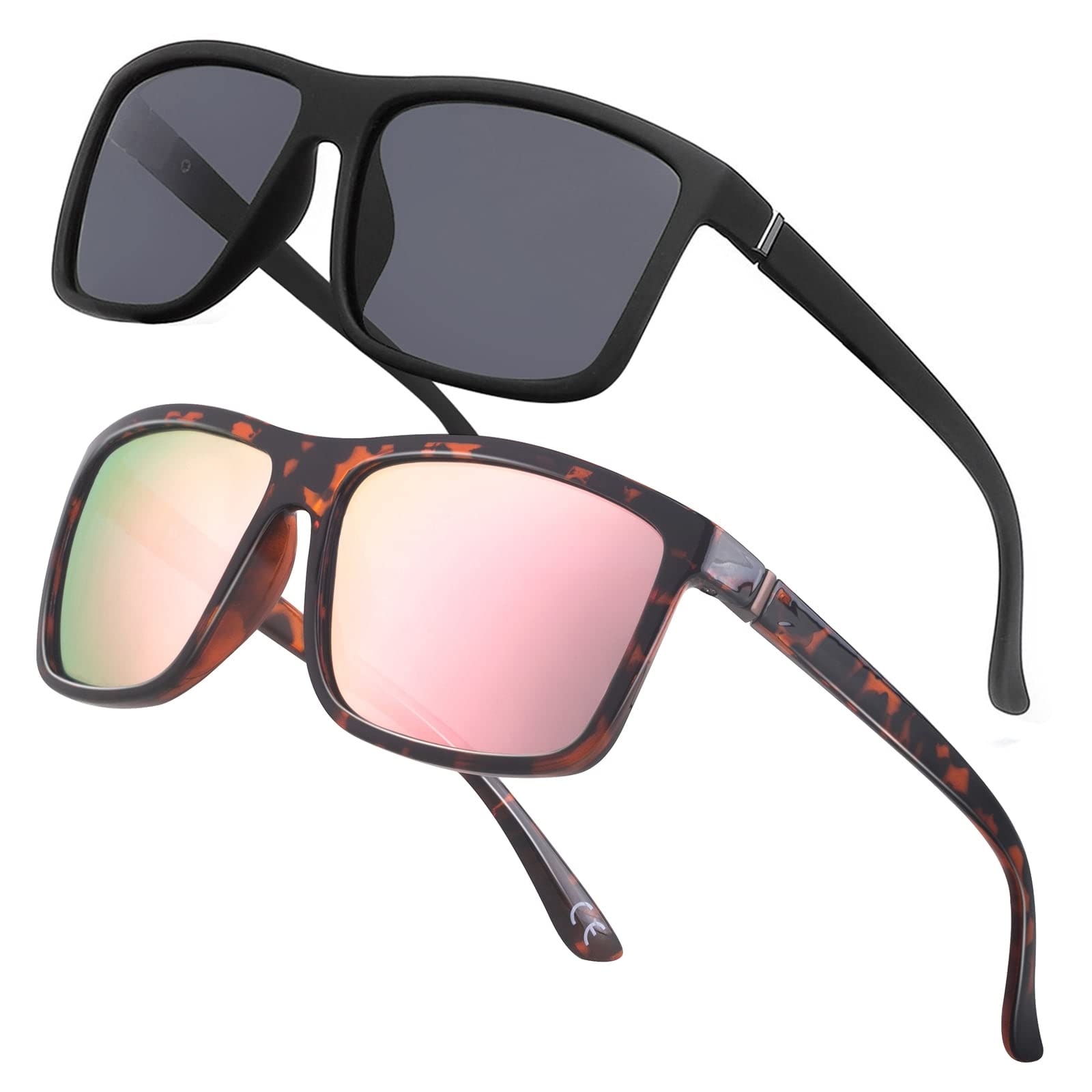 NIEEPA Men's Polarized Sports Sunglasses UV Protection Square Frame NP1007 - Perfect for Running, Cycling & Outdoor Activities
