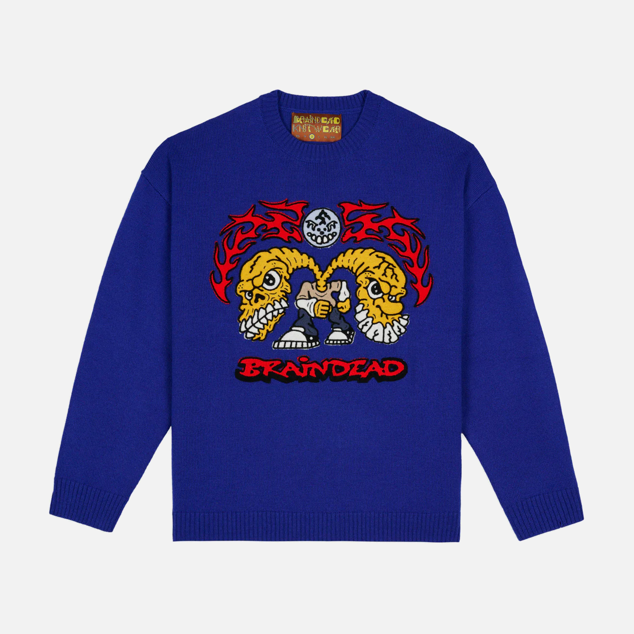 Bone Crusher Sweater - Navy Blue Men's Knit Pullover | Warm & Stylish Winter Casual Wear for Outdoor & Indoor Activities