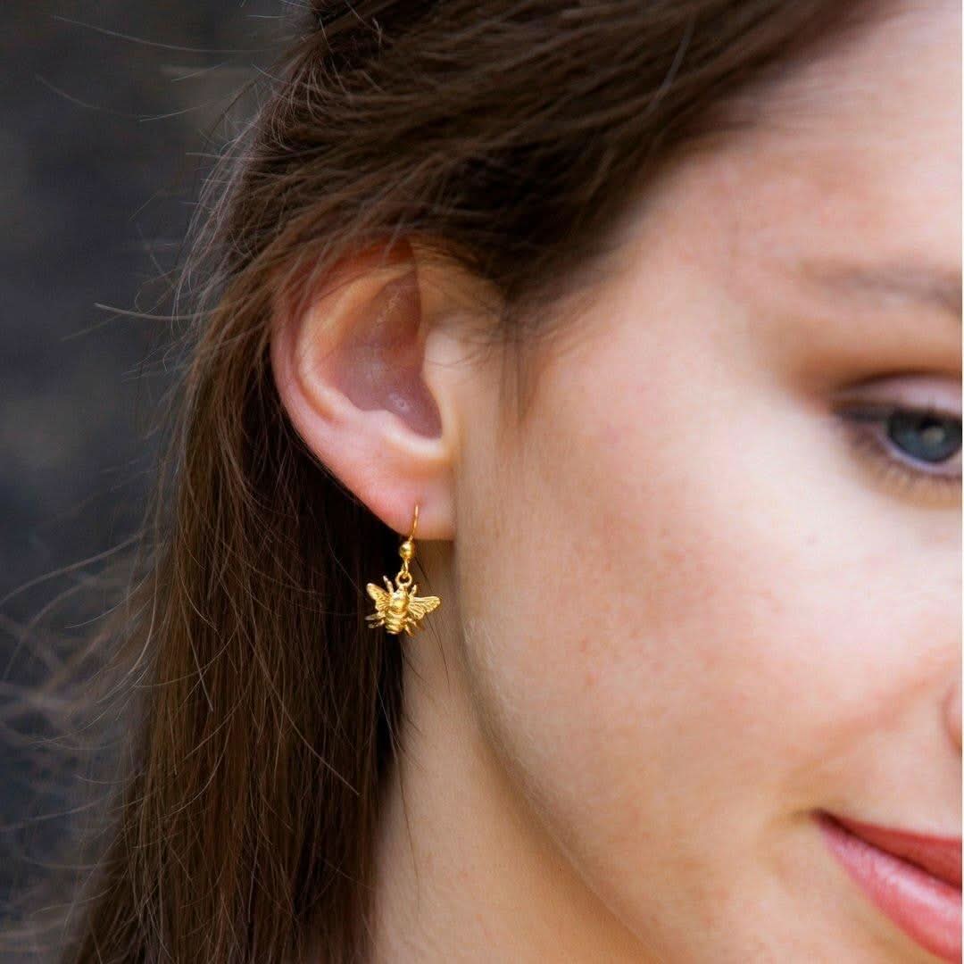 Elegant Rose Gold Bee Earrings for Women - Dainty Honeycomb Jewelry Gift for Her - Perfect for Everyday Wear & Special Occasions