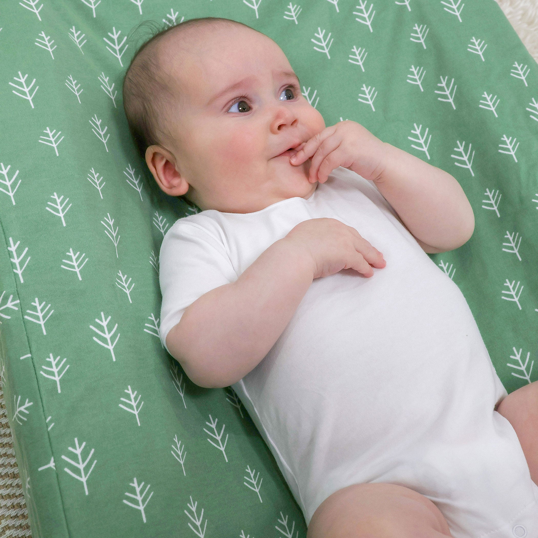 Nordic Style 2-Pack Waterproof Changing Pad Covers - Soft Avocado & Forest Green for Baby Nursery | Perfect for Diaper Changes, Travel & Daycare Use