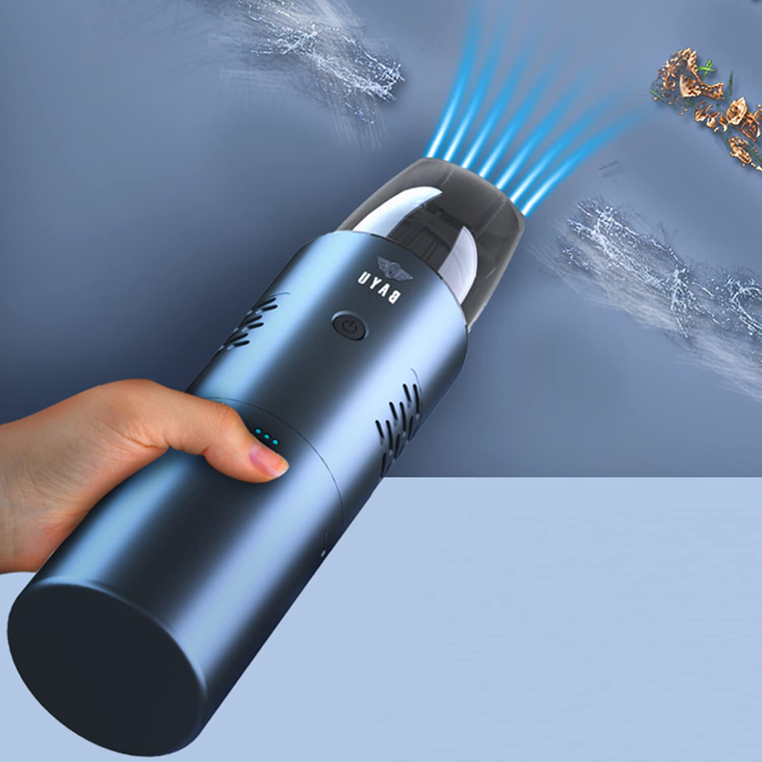 Portable Handheld Car Vacuum Cleaner - 19200mAh High Power Rechargeable Mini Smart Car Vacuum with Multi-Function (Air Pump, Car Washer, Flashlight, Phone Holder) - Perfect for Car Cleaning, Home Use, and Emergency Situations