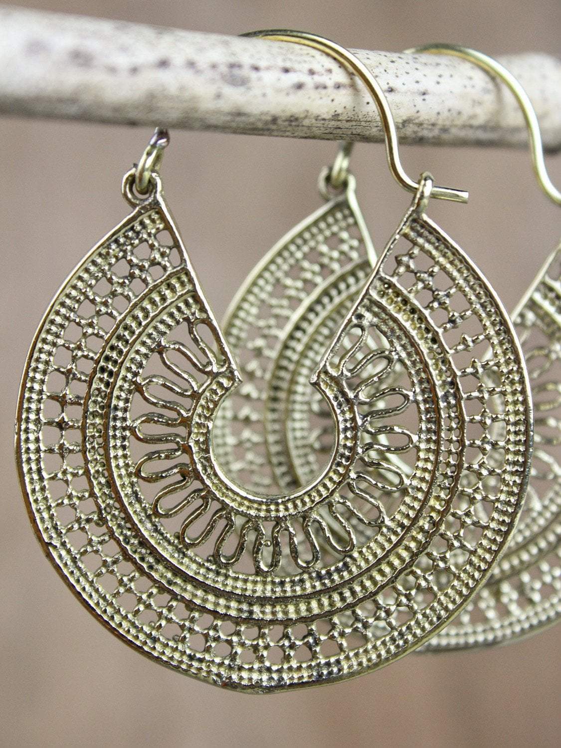 Handmade Brass Mandala Essence Earrings for Women – Boho Chic Jewelry for Yoga, Meditation & Spiritual Healing
