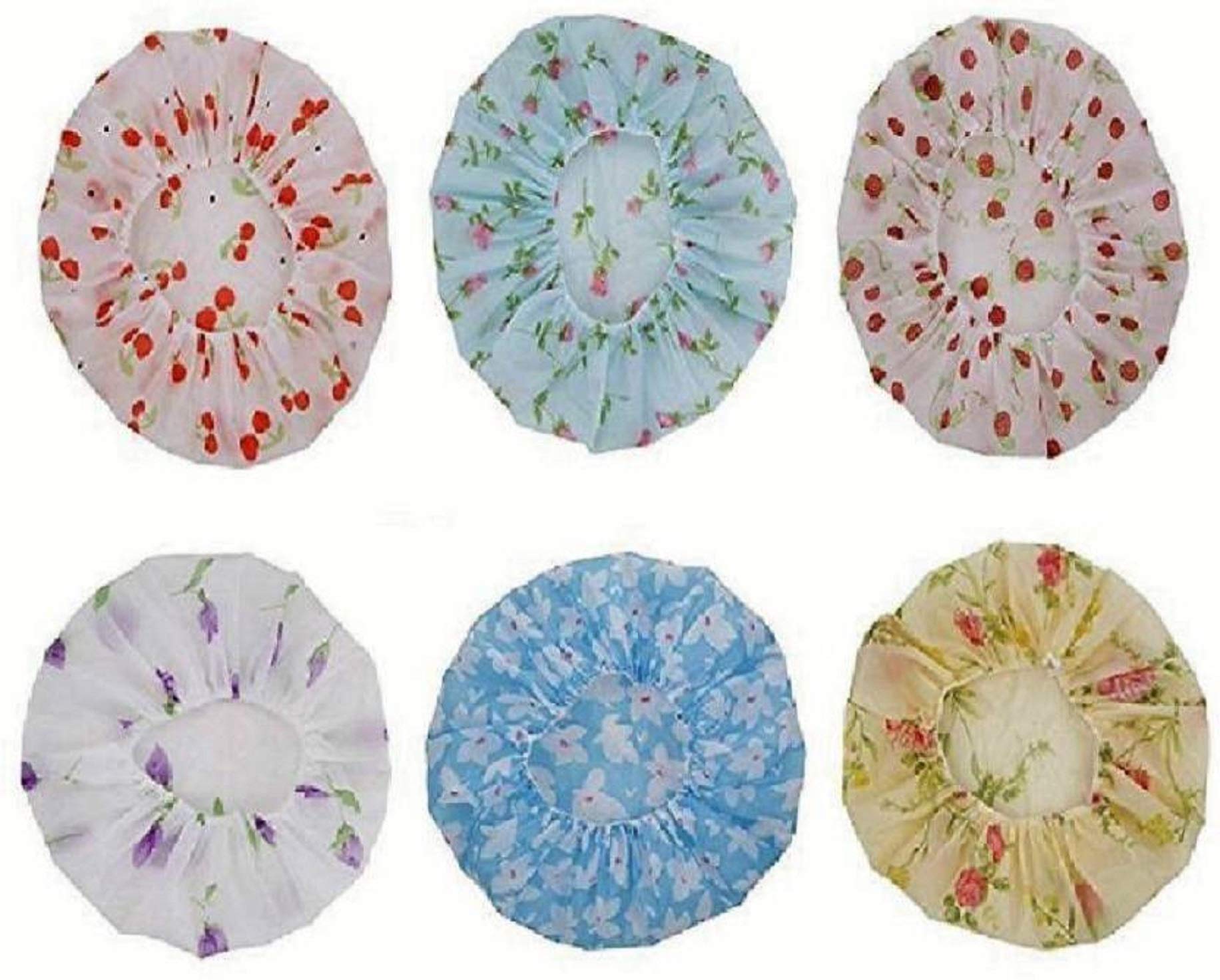 Elecsera Waterproof Shower Cap for Women - Dot Design Hair Protector Bathing Cap for Adults - Perfect for Swimming, Spa, and Hair Care Routines